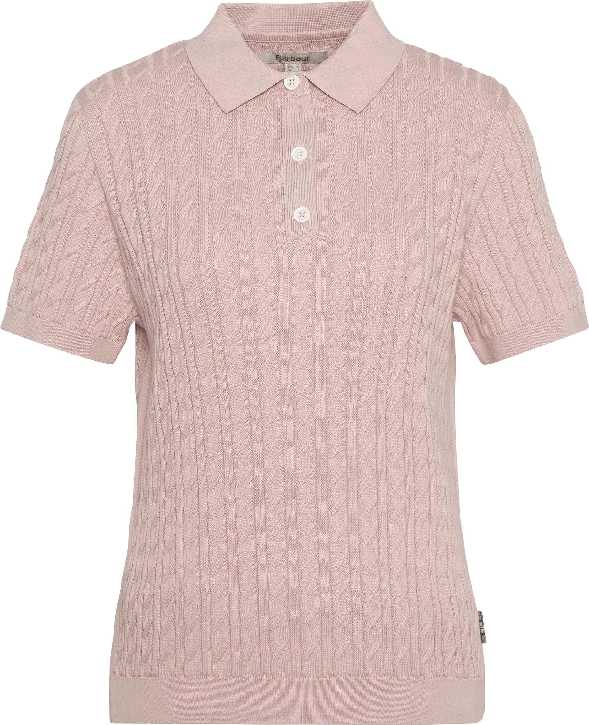 Barbour Barbour Women's Barbour Hartland Knitted Polo Jumper Primrose Pink