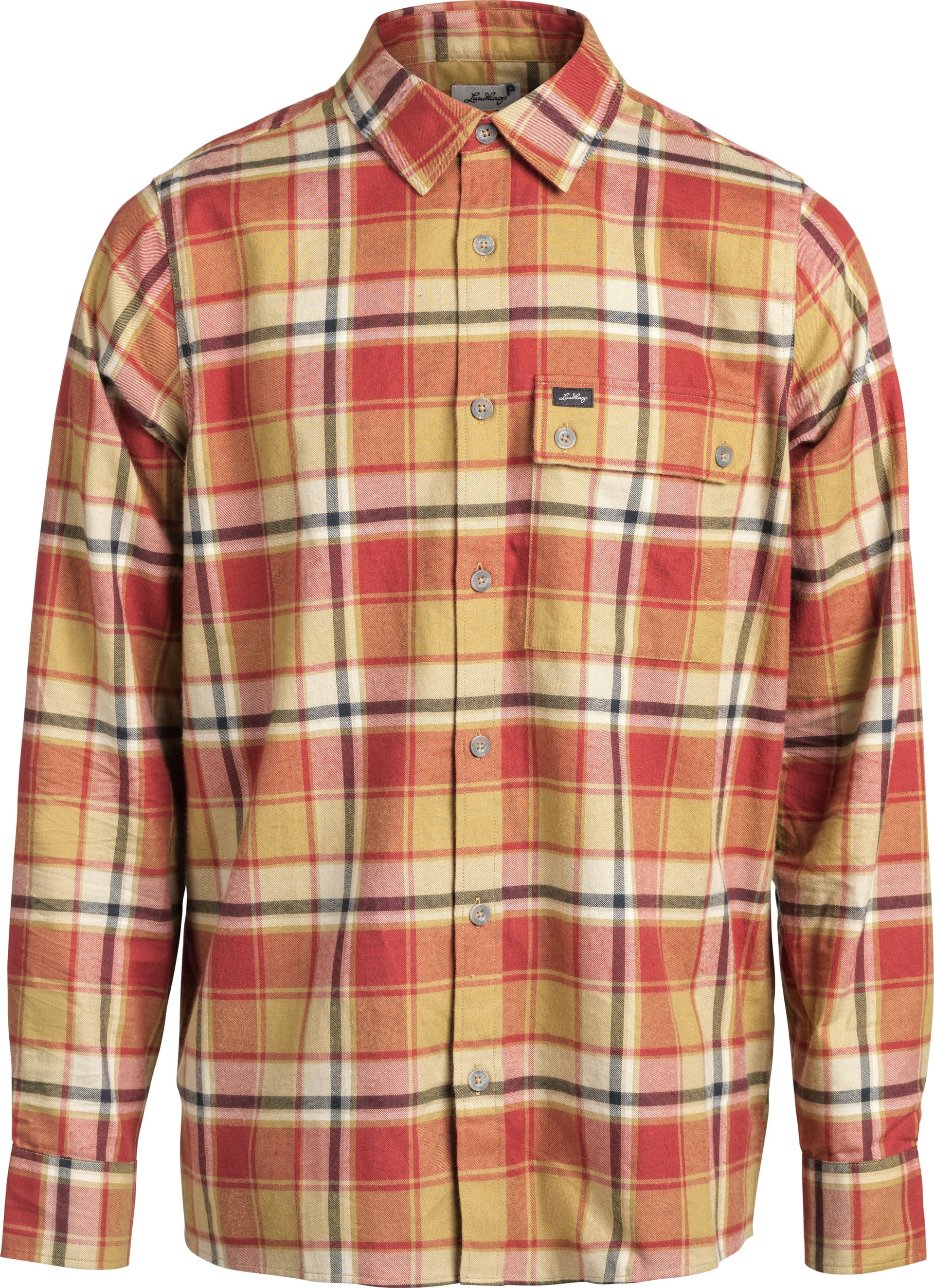 Lundhags Lundhags Men's Järpen Plaid Flannel Shirt Rosewood