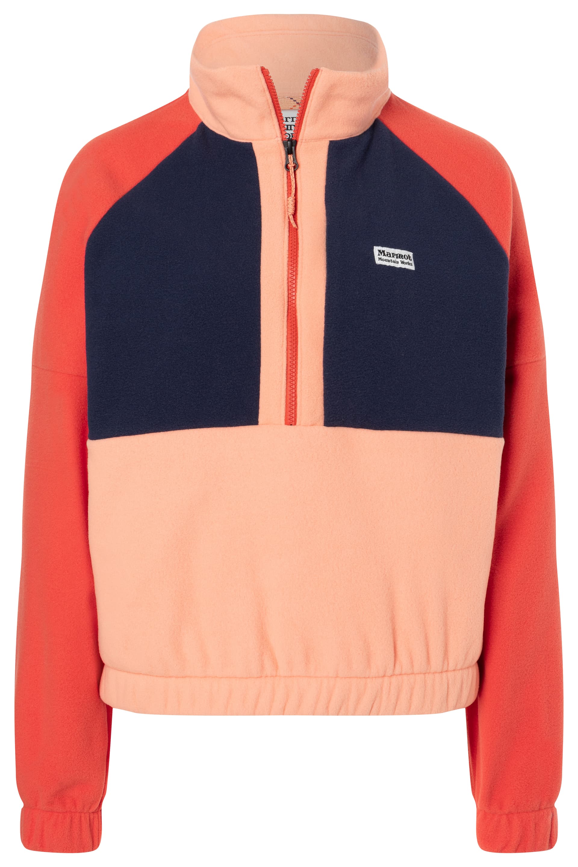 Marmot Marmot Women's Retro Rocklin 1/2 Zip Fresh Apricot/arctic Navy/ginger Blossom