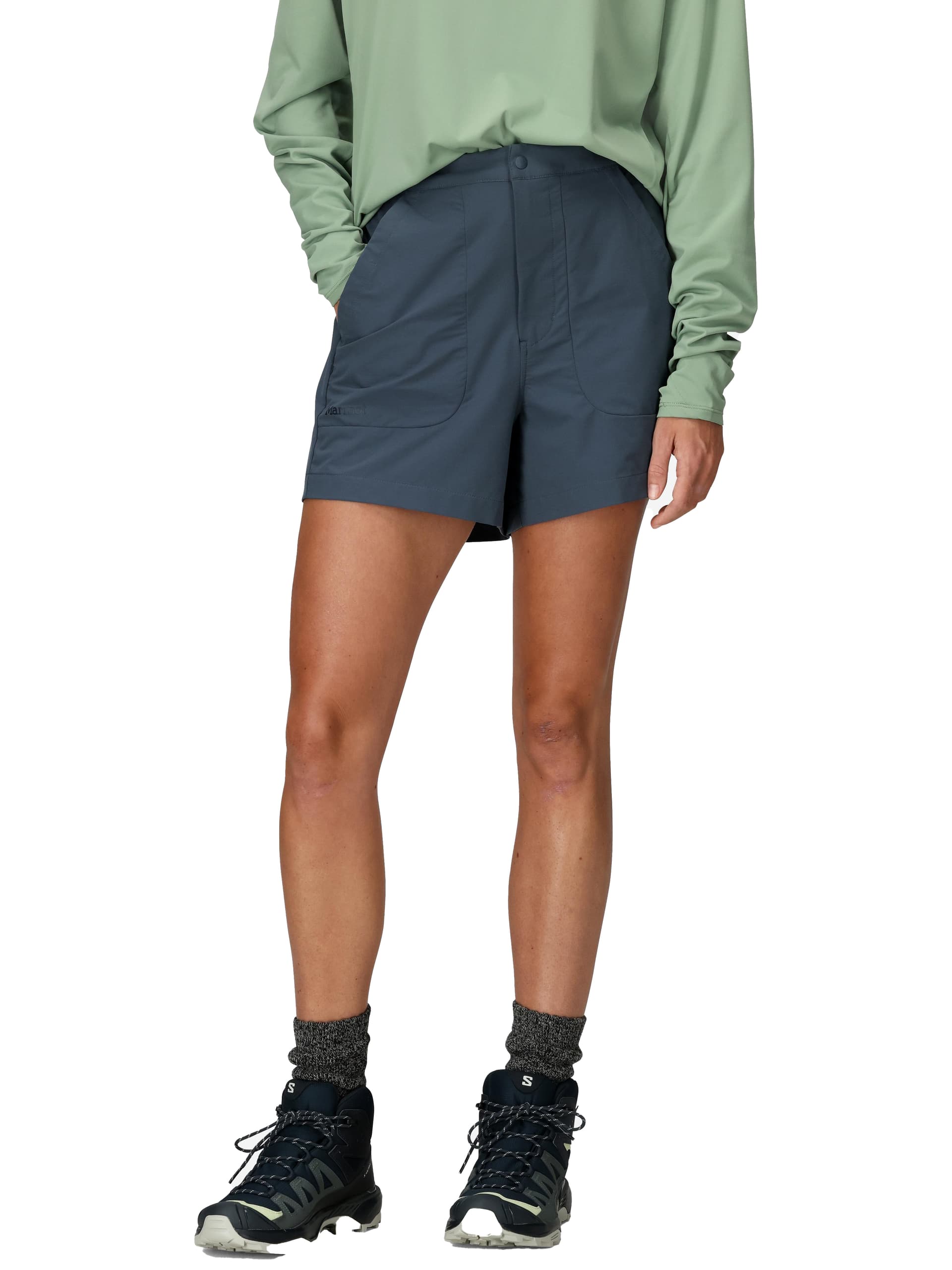 Marmot Marmot Women's Airexchange Upf 40 Short 4" Thunderhead