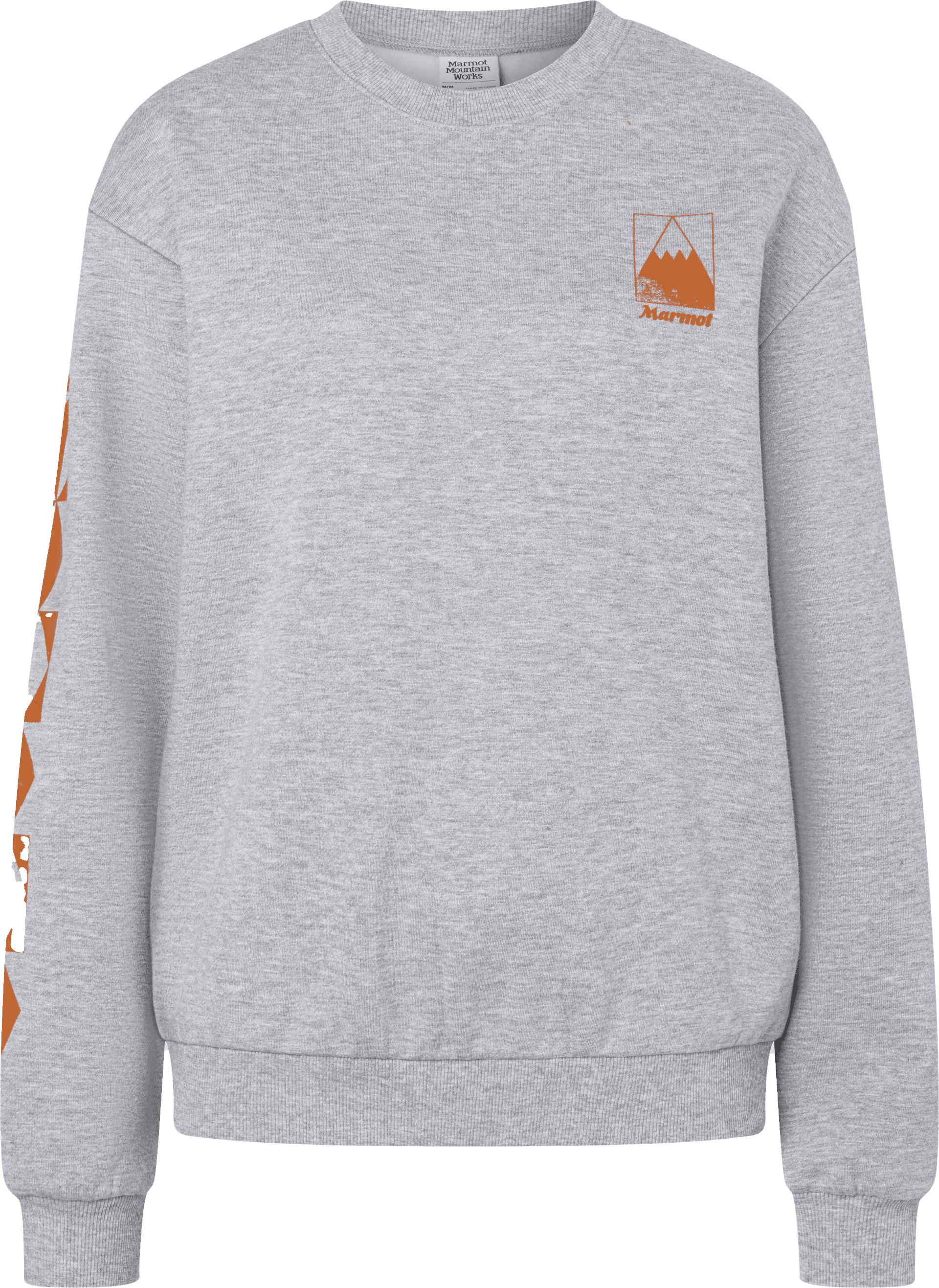 Marmot Marmot Women's Mountain Geo Crew Sweatshirt Grey Heather