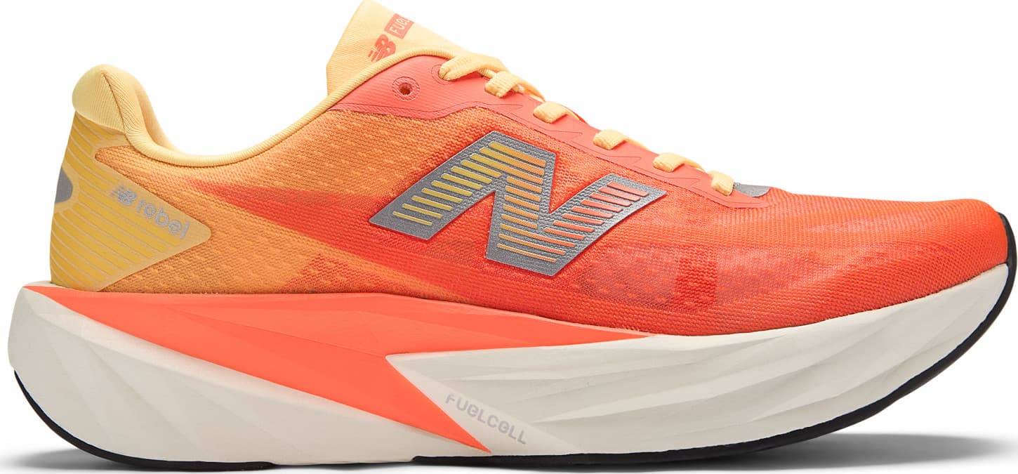 New Balance New Balance Men's FuelCell Rebel V5 Tangerine Heat / Silver Metallic