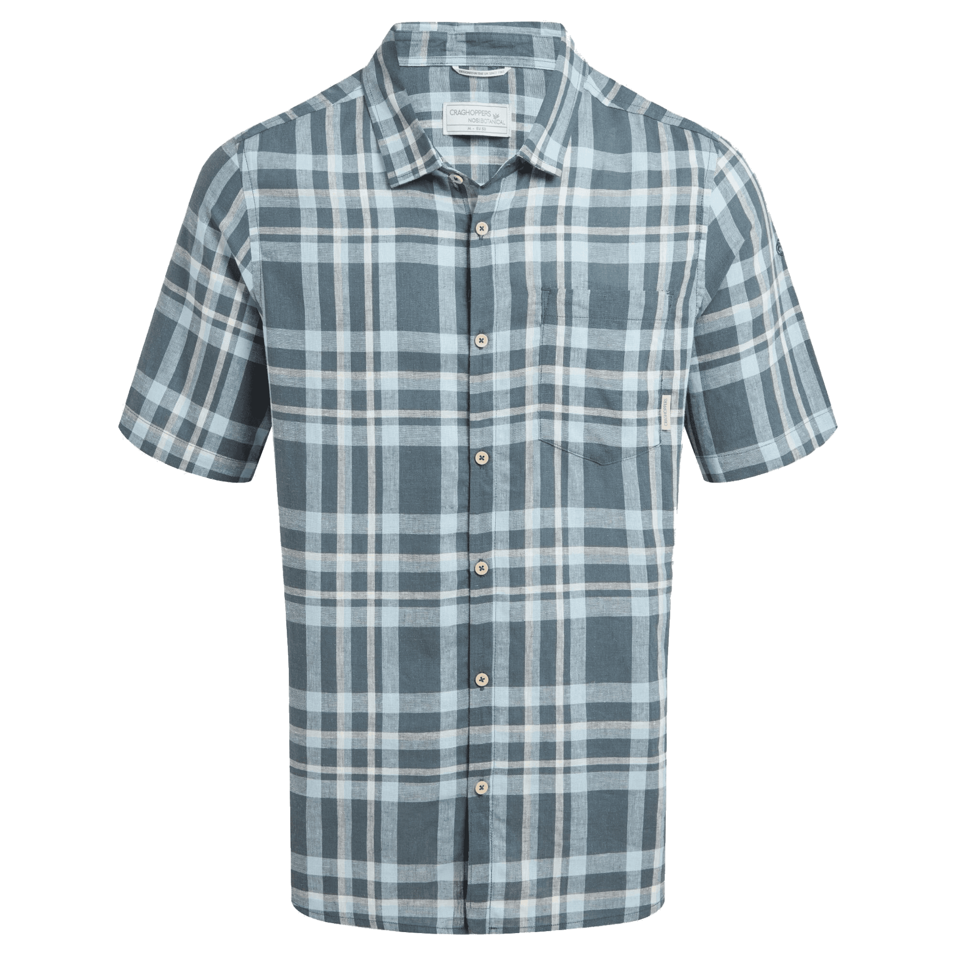 Craghoppers Craghoppers Men's Cartwright Short Sleeved Shirt Blue Stone Check