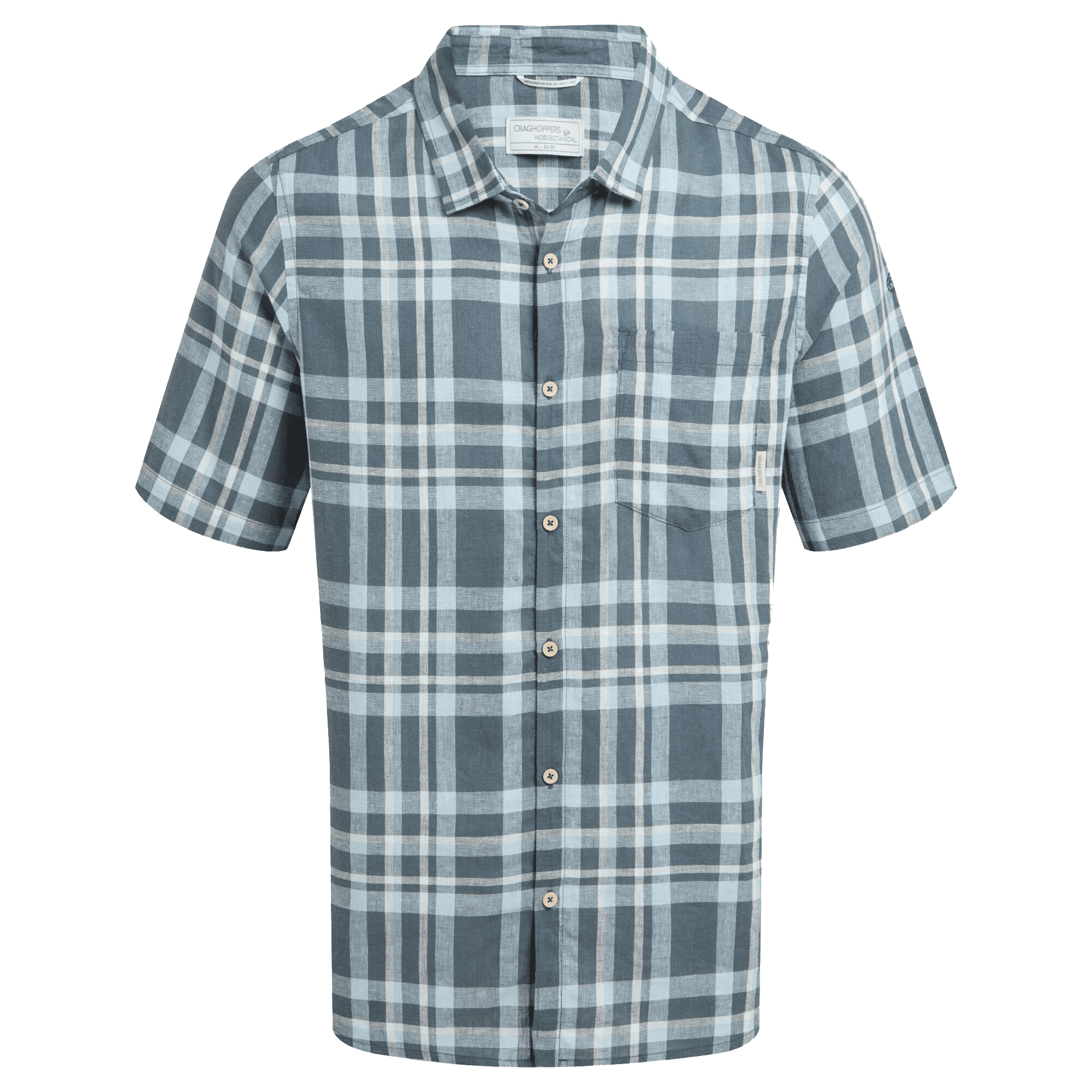 Craghoppers Craghoppers Men's Cartwright Short Sleeved Shirt Blue Stone Check