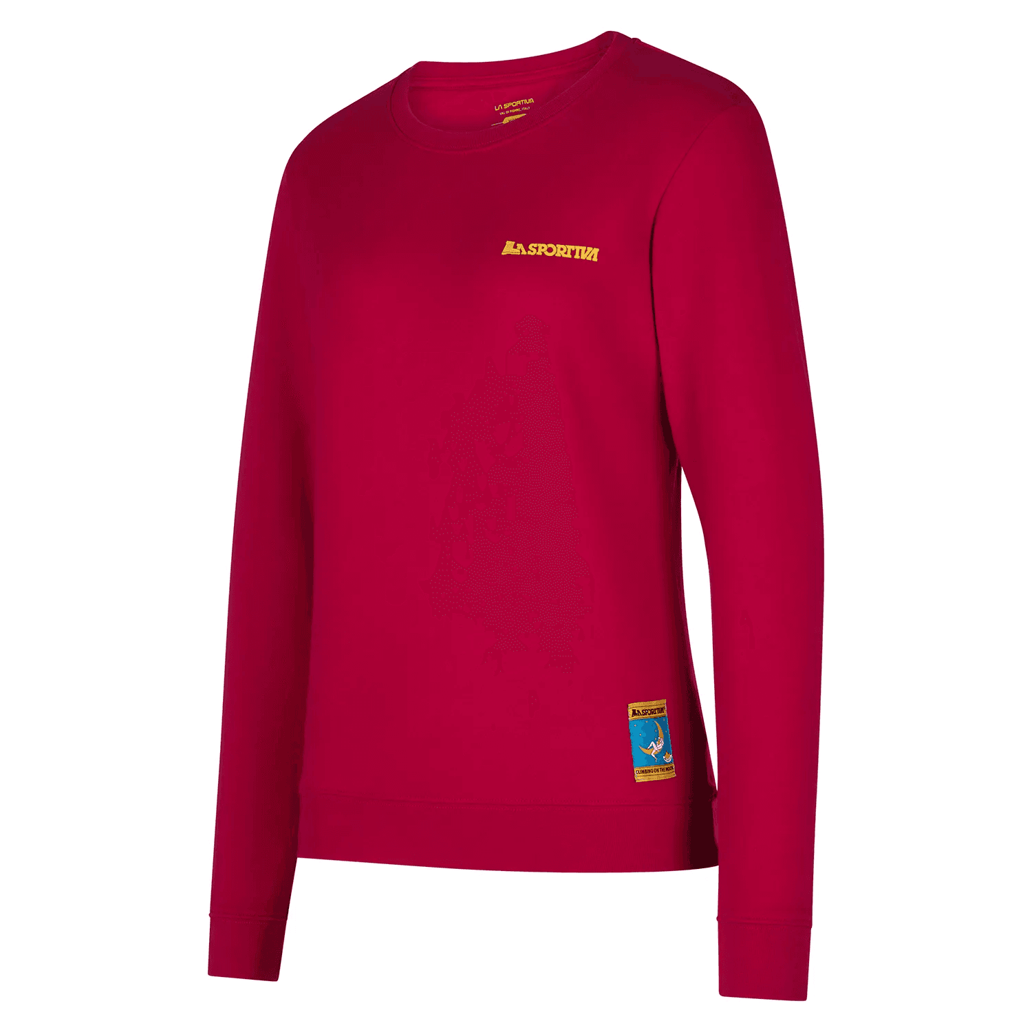 La Sportiva La Sportiva Women's Climbing On The Moon Sweatshirt Fucsia/Giallo