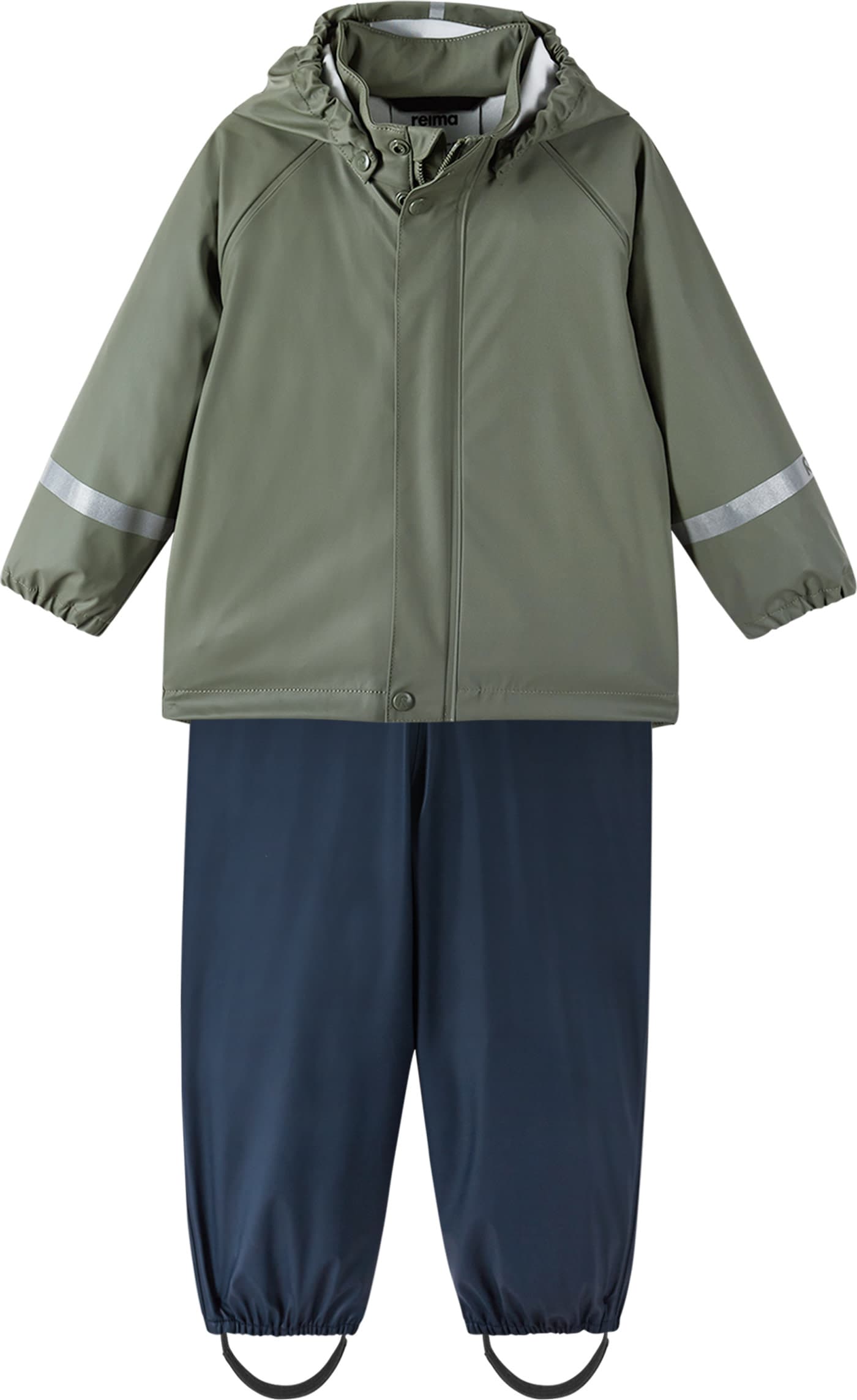 Reima Reima Kids' Shell Rain Outfit Tihku Greyish Green