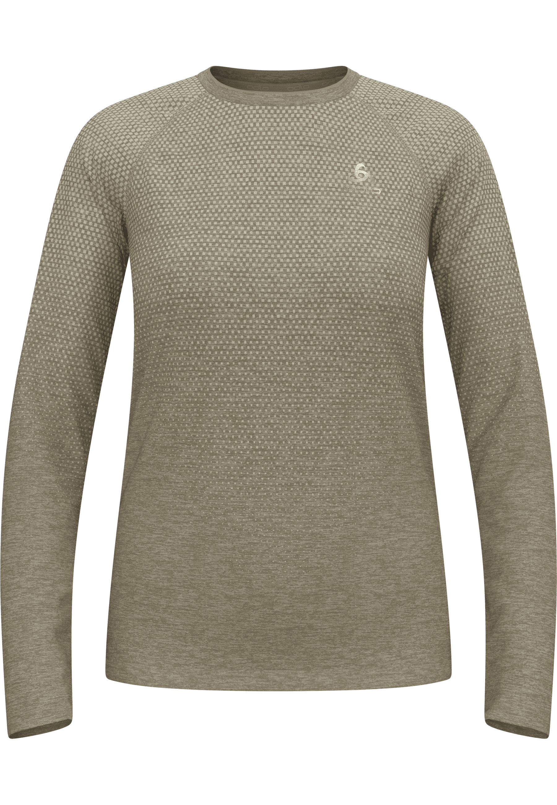 Odlo Odlo Women's T-shirt Crew Neck L/S Essential Seamless Vetiver Melange