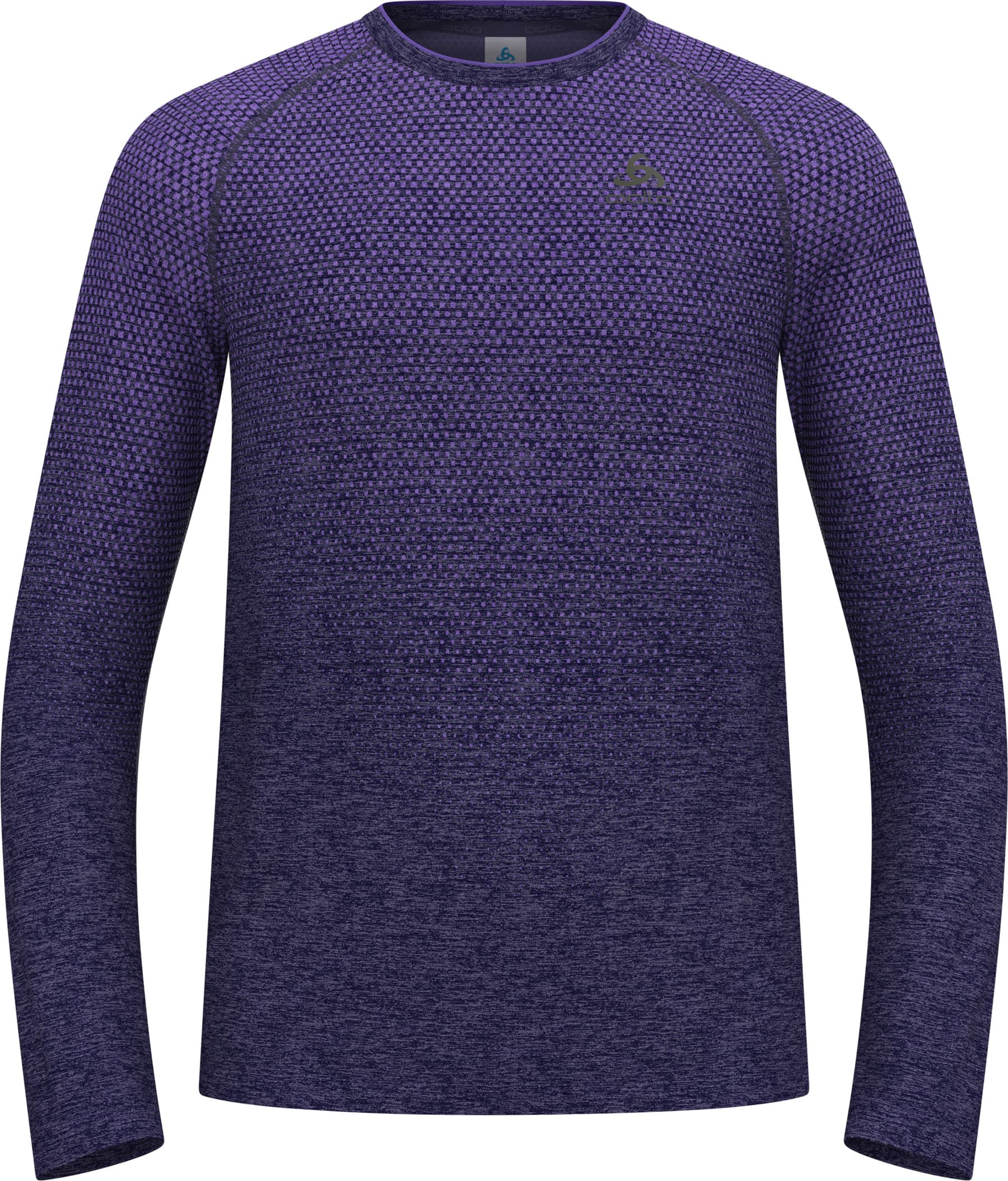 Odlo Odlo Men's T-shirt Crew Neck Long Sleeve Essential Seamless Eclipse Melange