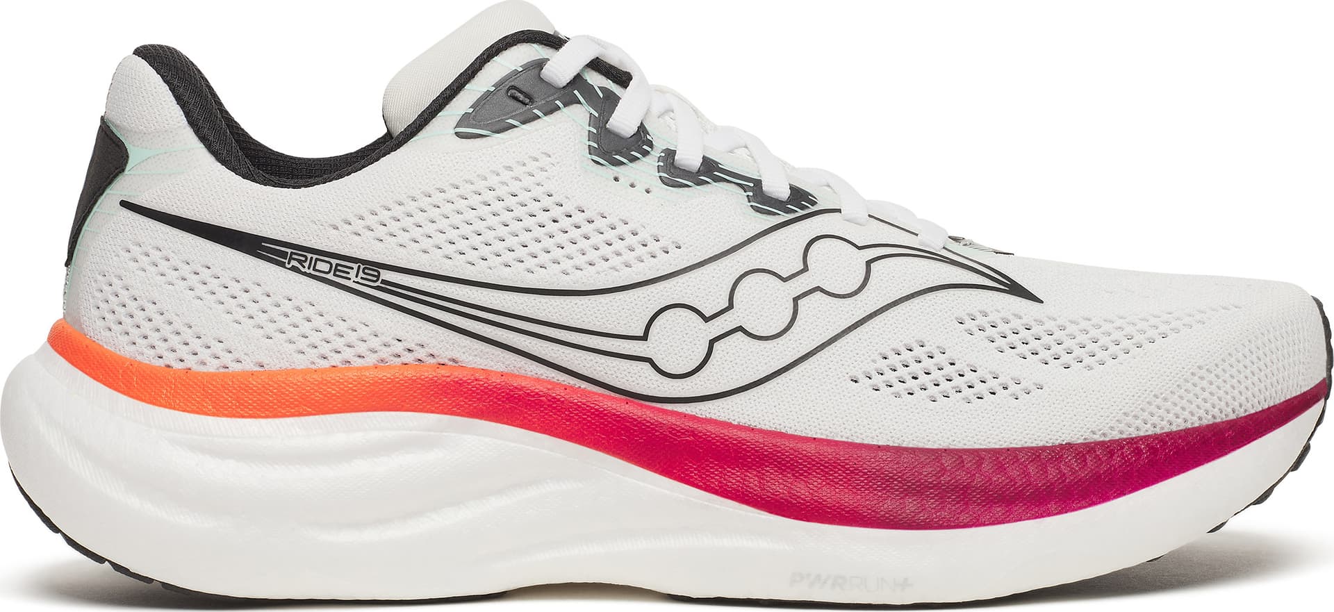 Saucony Saucony Men's Ride 19 White/Srimson