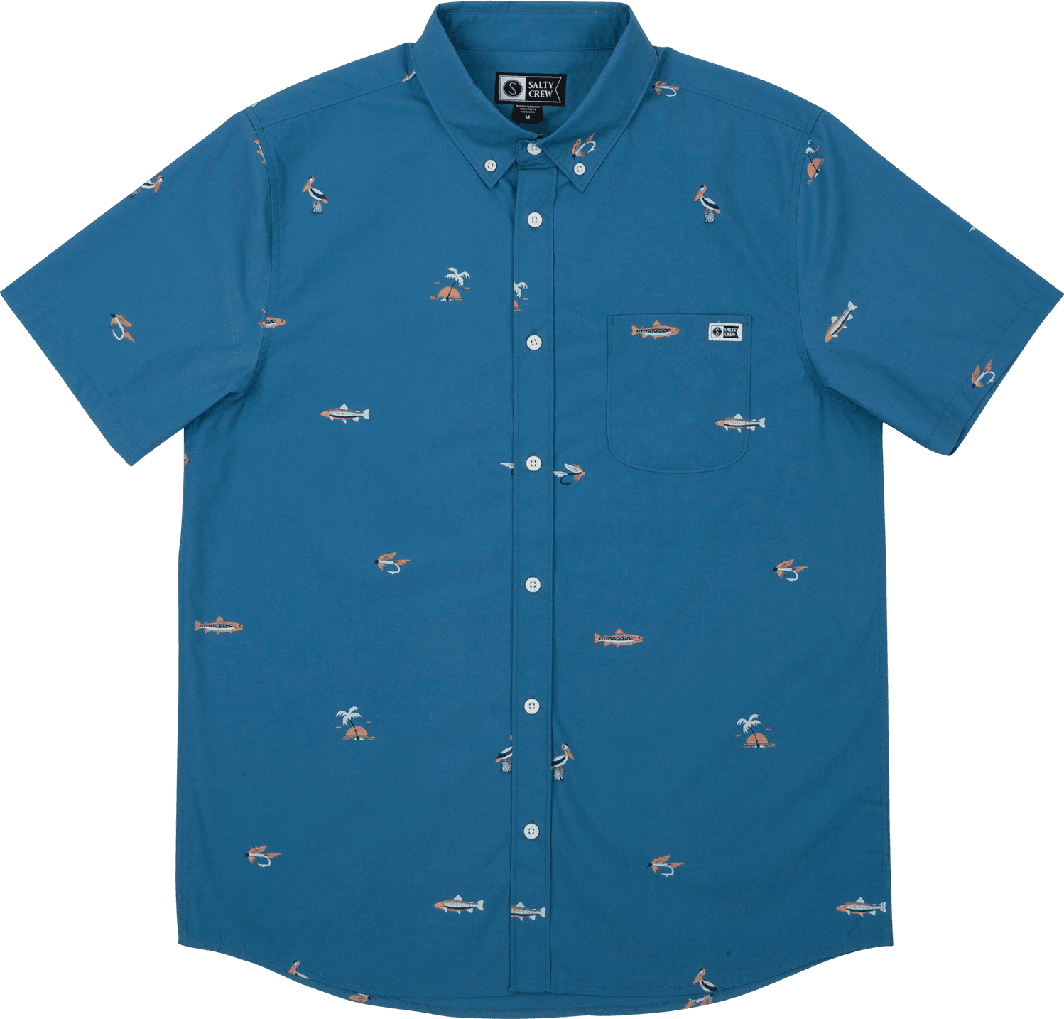 Salty Crew Salty Crew Men's Markets Ss Woven Cobalt