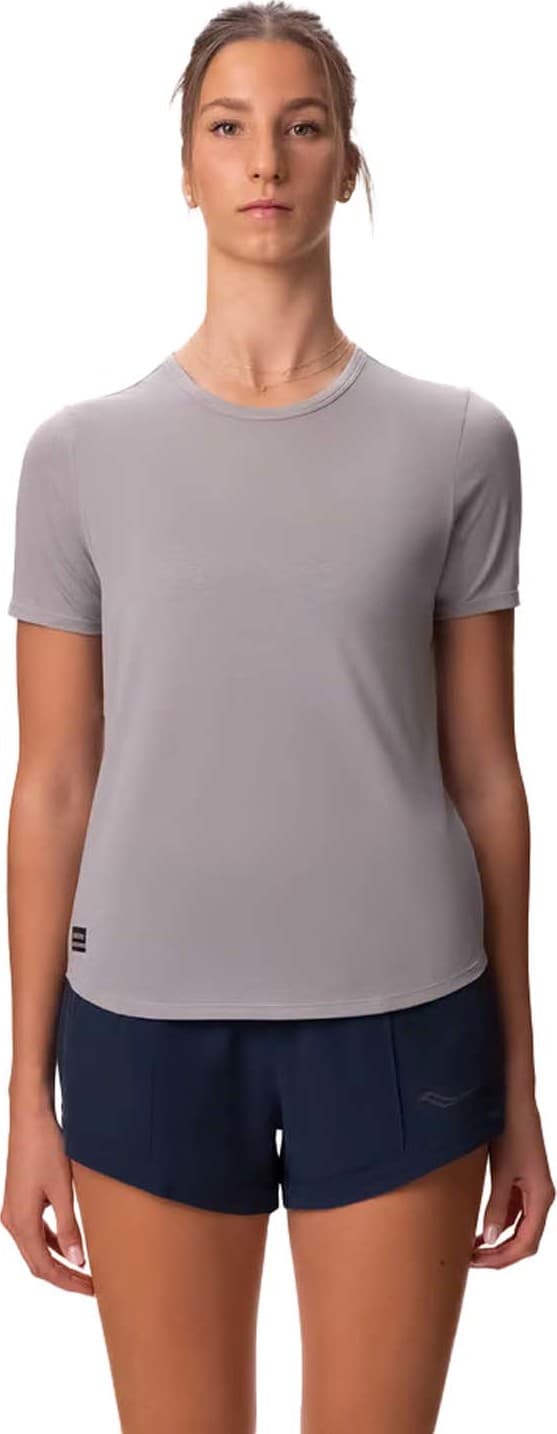 Saucony Saucony Women's Stopwatch Short Sleeve Light Grey Heather