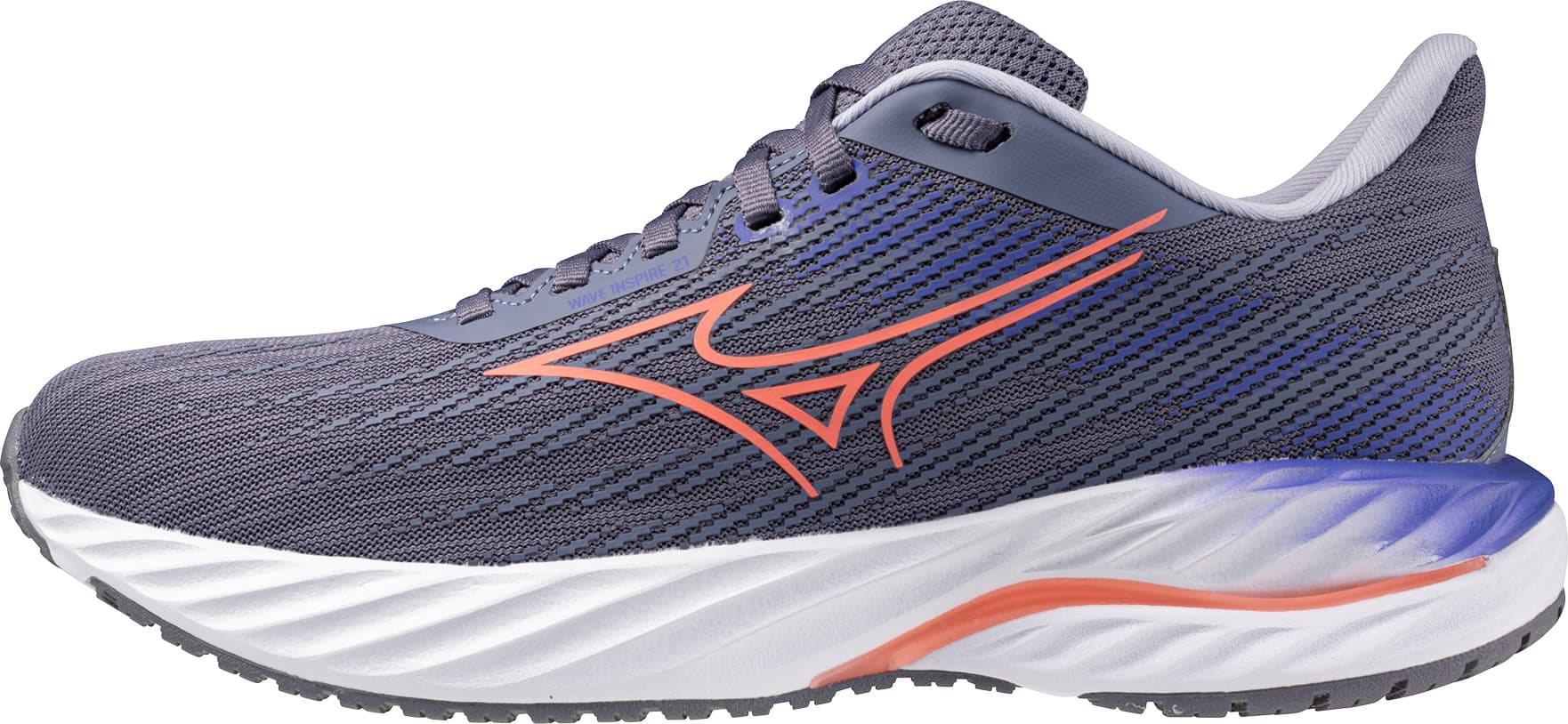 Mizuno Mizuno Women's Wave Inspire 21 Blue Granite/Striking Coral/Iris Bloom