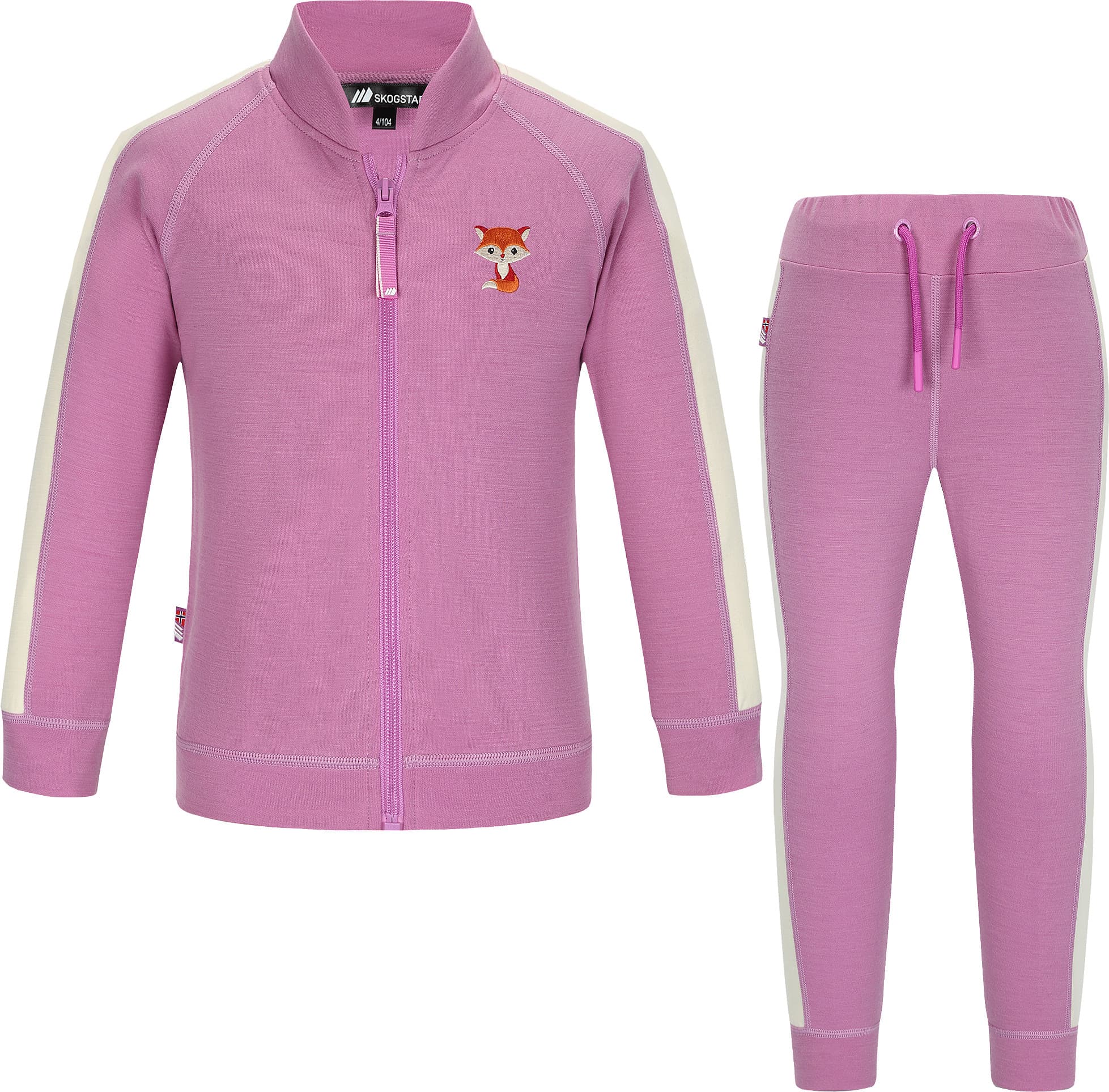 Skogstad Skogstad Kids' Mogen Merinoull Blanding Sett Bright Purple