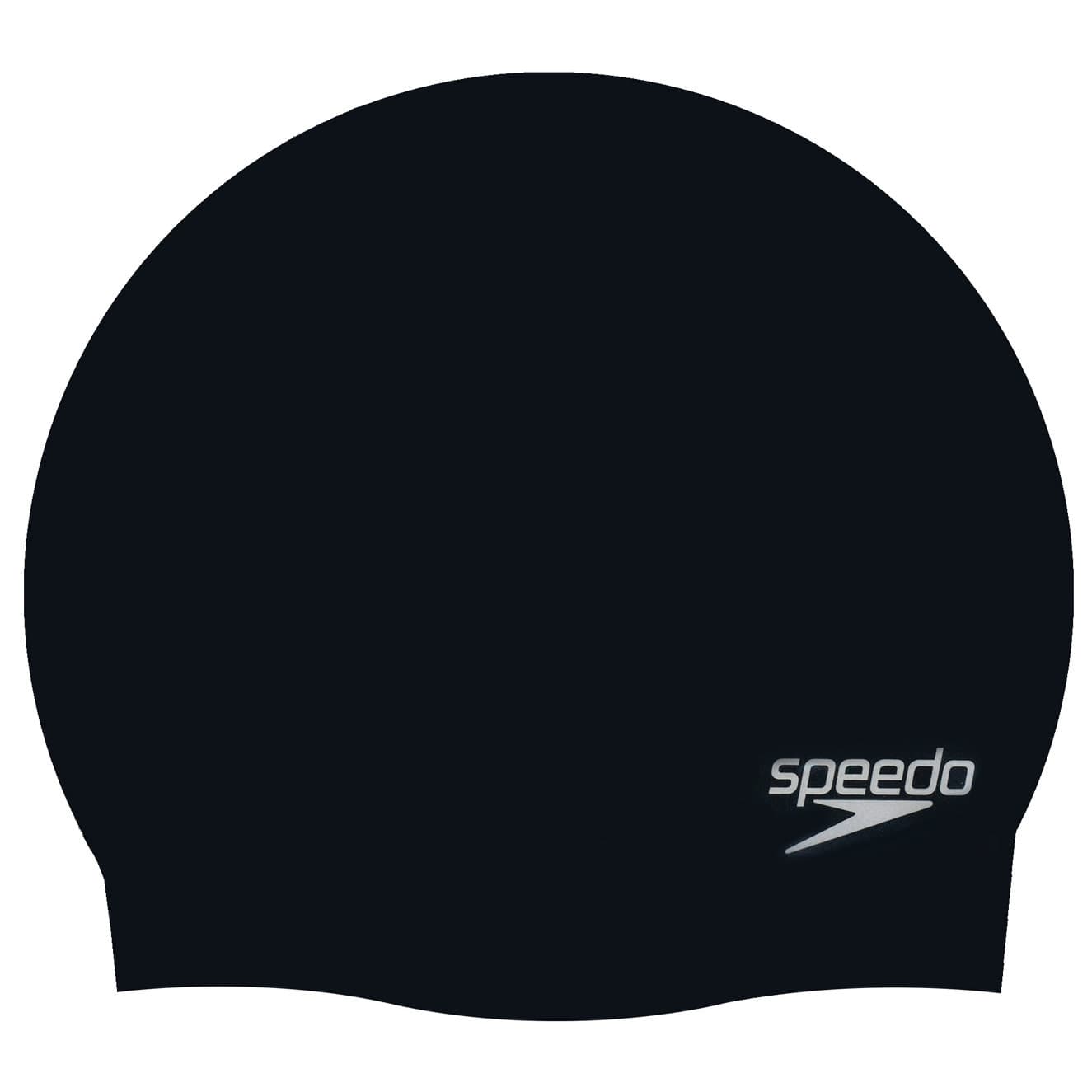 Speedo Speedo Plain Moulded Silicone Cap Blk Mop