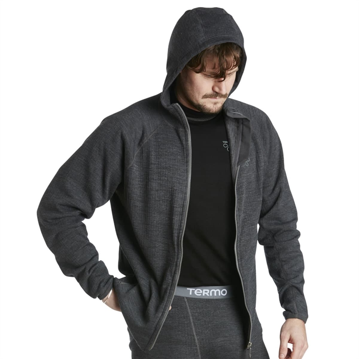 Termo Termo Men's Full-Zip Hoodie Grey Melange