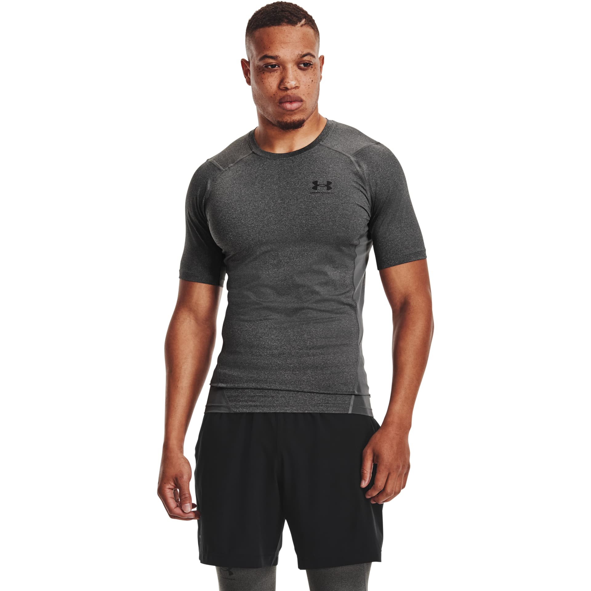 Under Armour Under Armour Men's UA HG Armour Comp Short Sleeve Carbon Heather