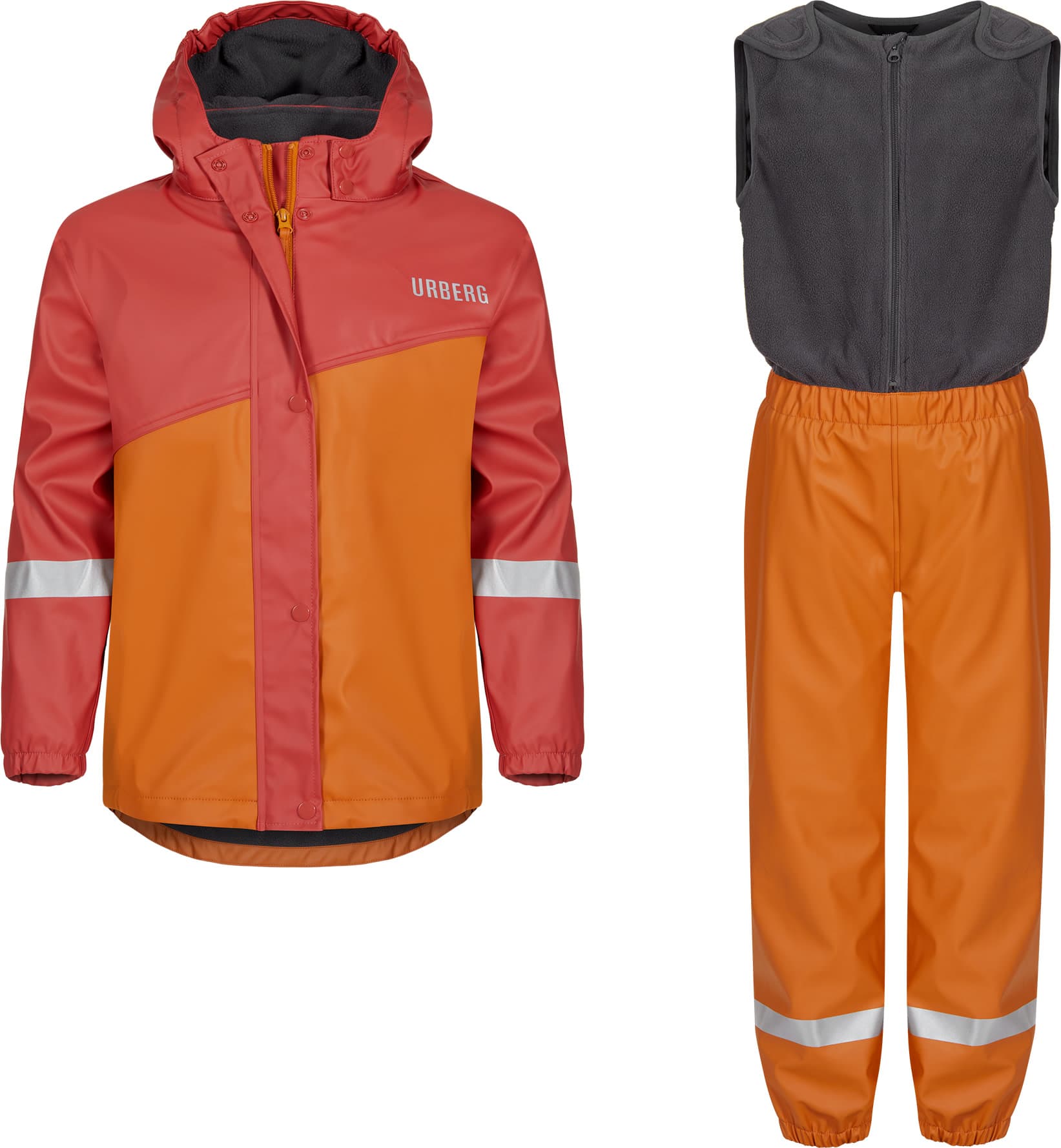 Urberg Urberg Kids' Sylte PU Rain Set Pumpkin Spice