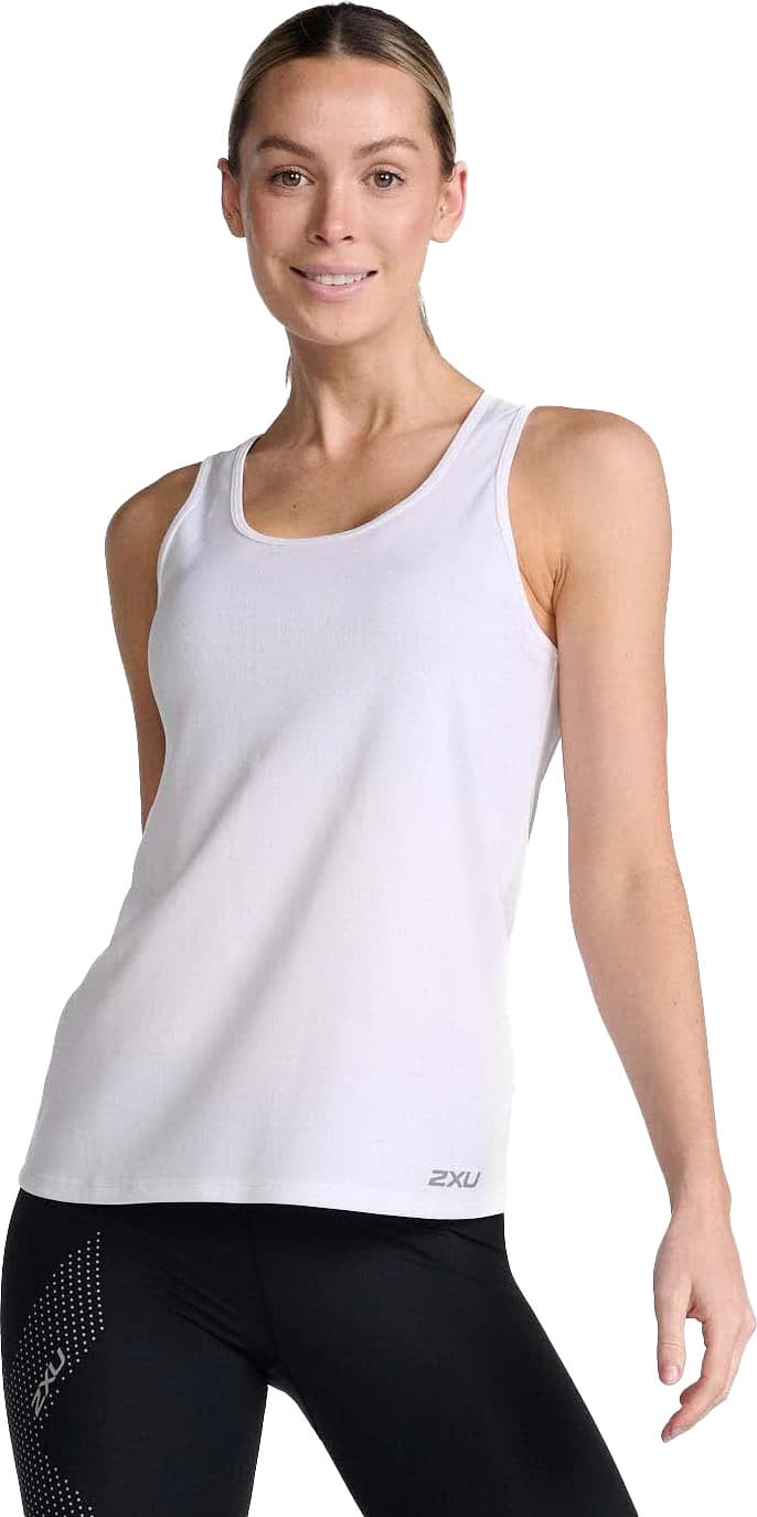 2Xu 2XU Women's Aero Singlet White/Silver Reflective