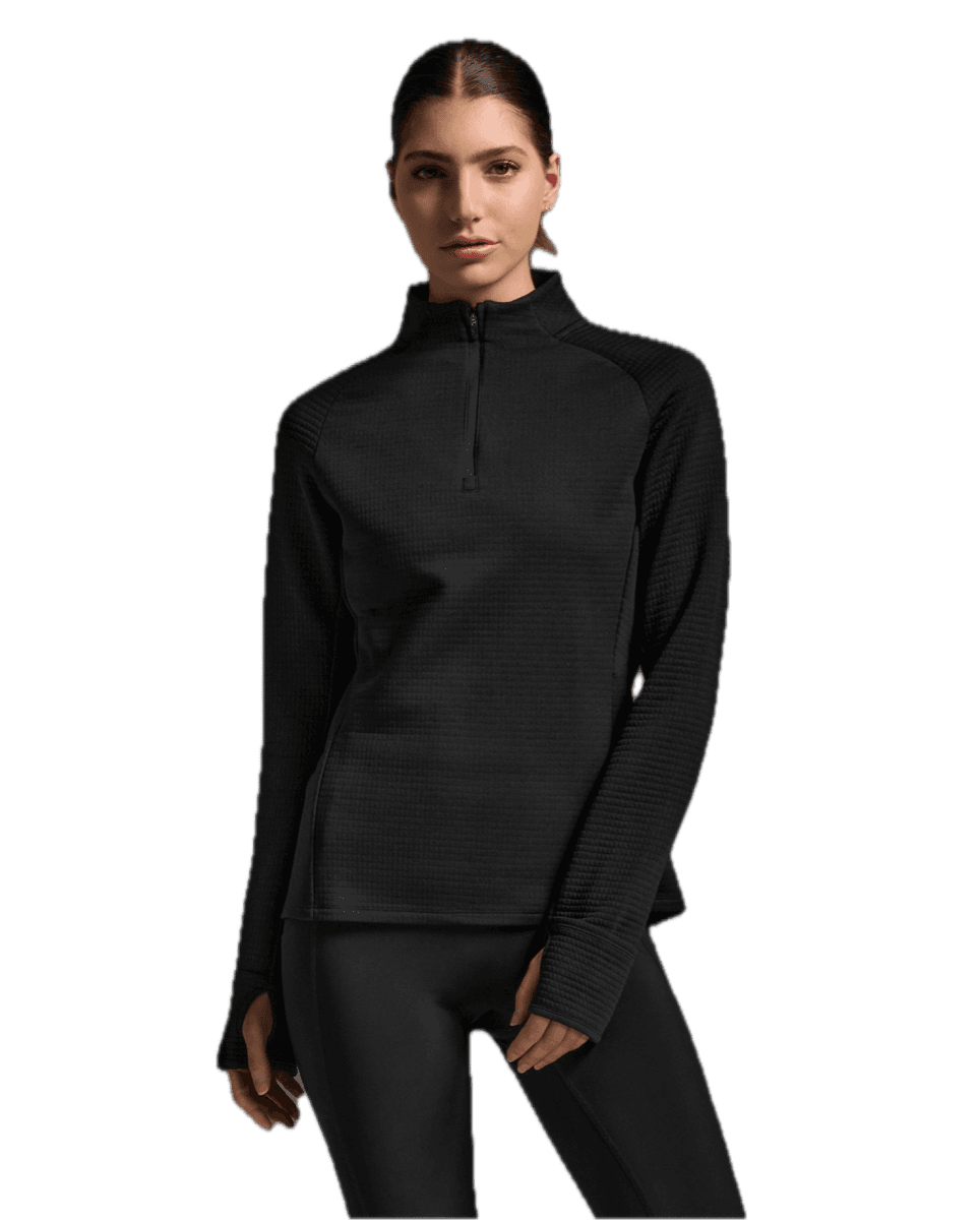 2XU 2XU Women's Ignition Hyper-Haptic 1/4 Zip Black/silver Reflective
