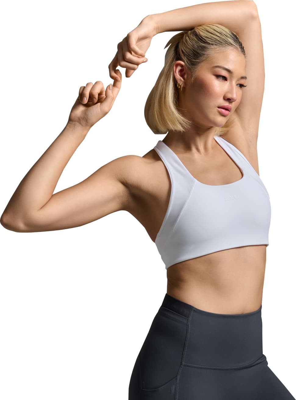 2XU 2XU Women's Form Racerback Medium Impact Bra White/white