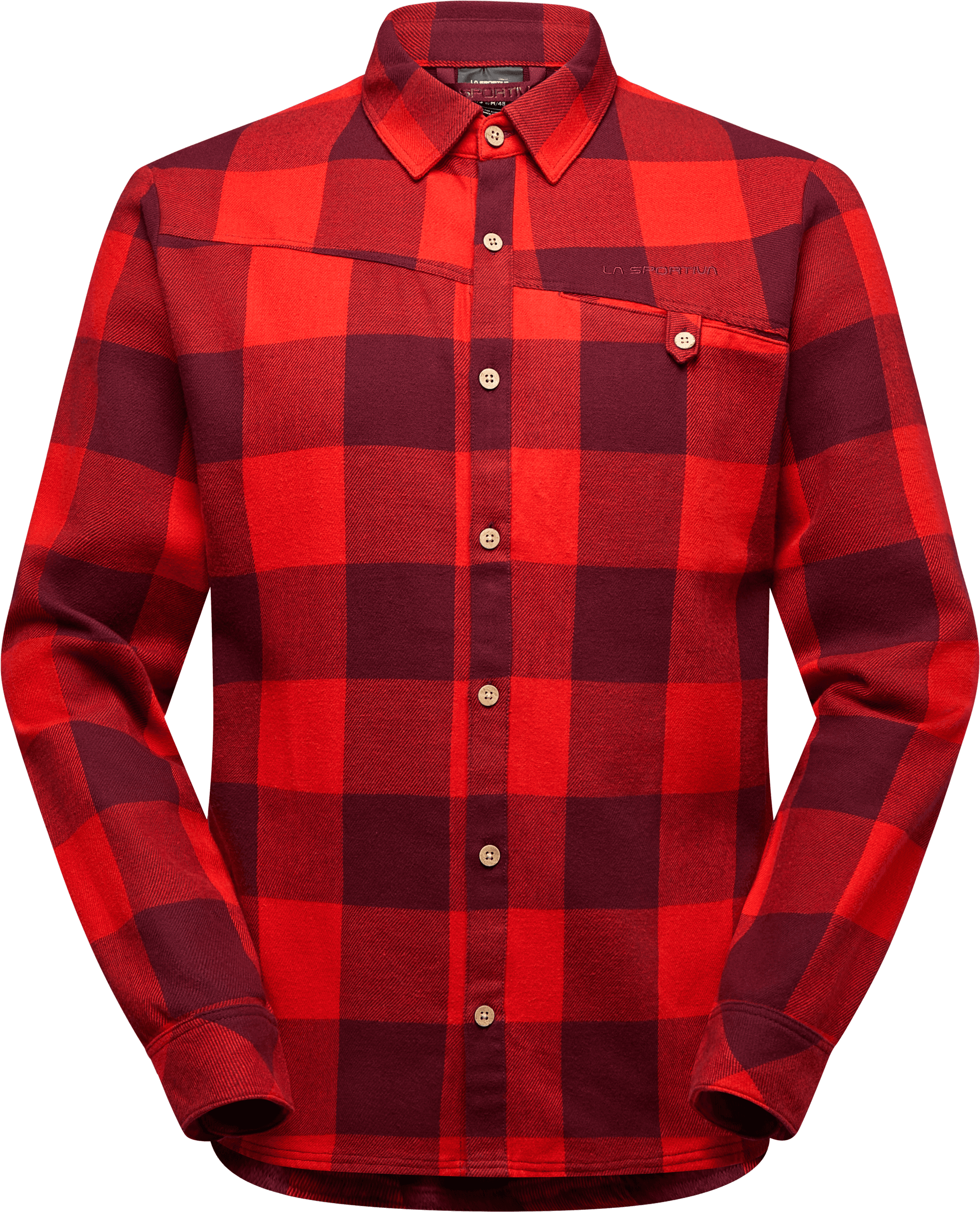 La Sportiva La Sportiva Men's Rambler Flannel Shirt Redwood/Mountain Red