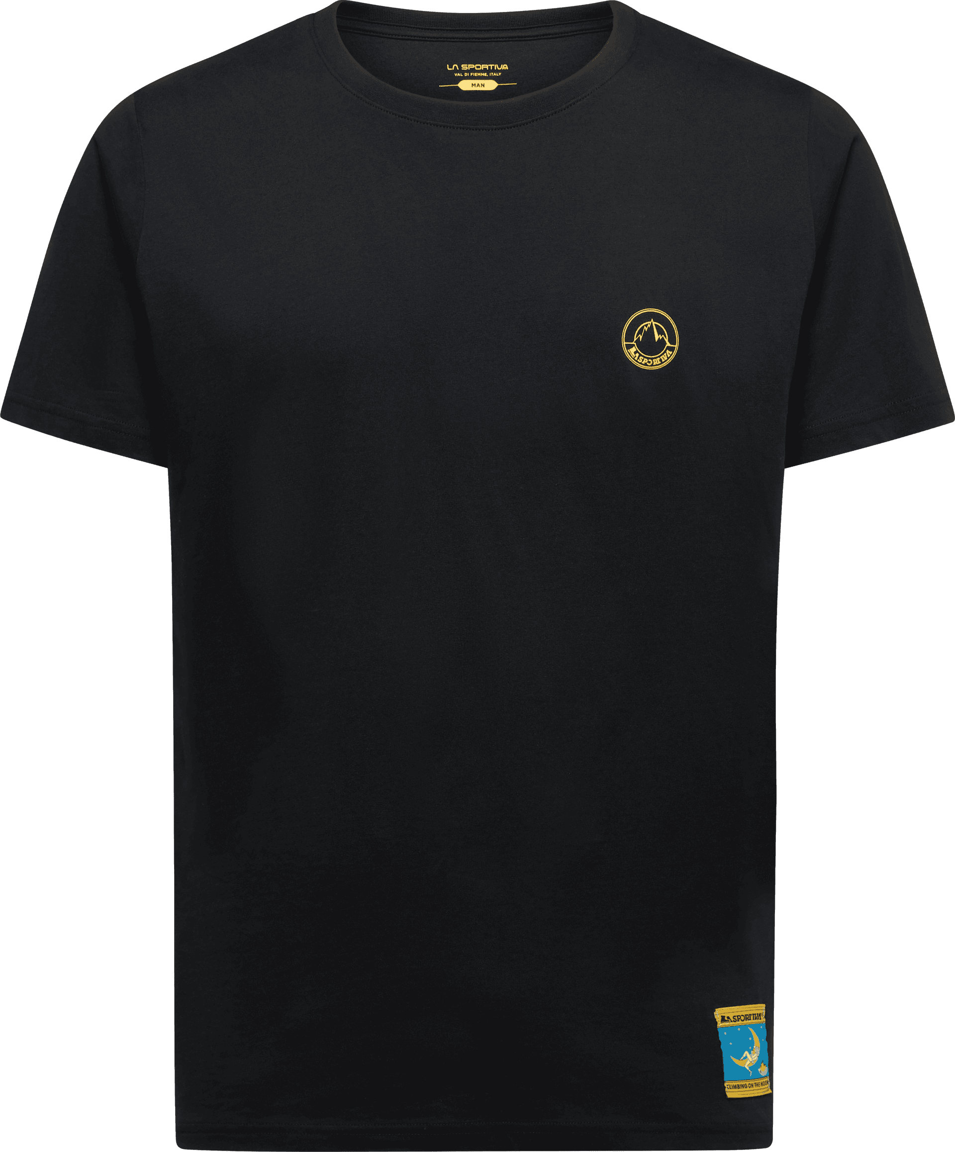 La Sportiva La Sportiva Men's Climbing On The Moon T-Shirt Nero/Giallo