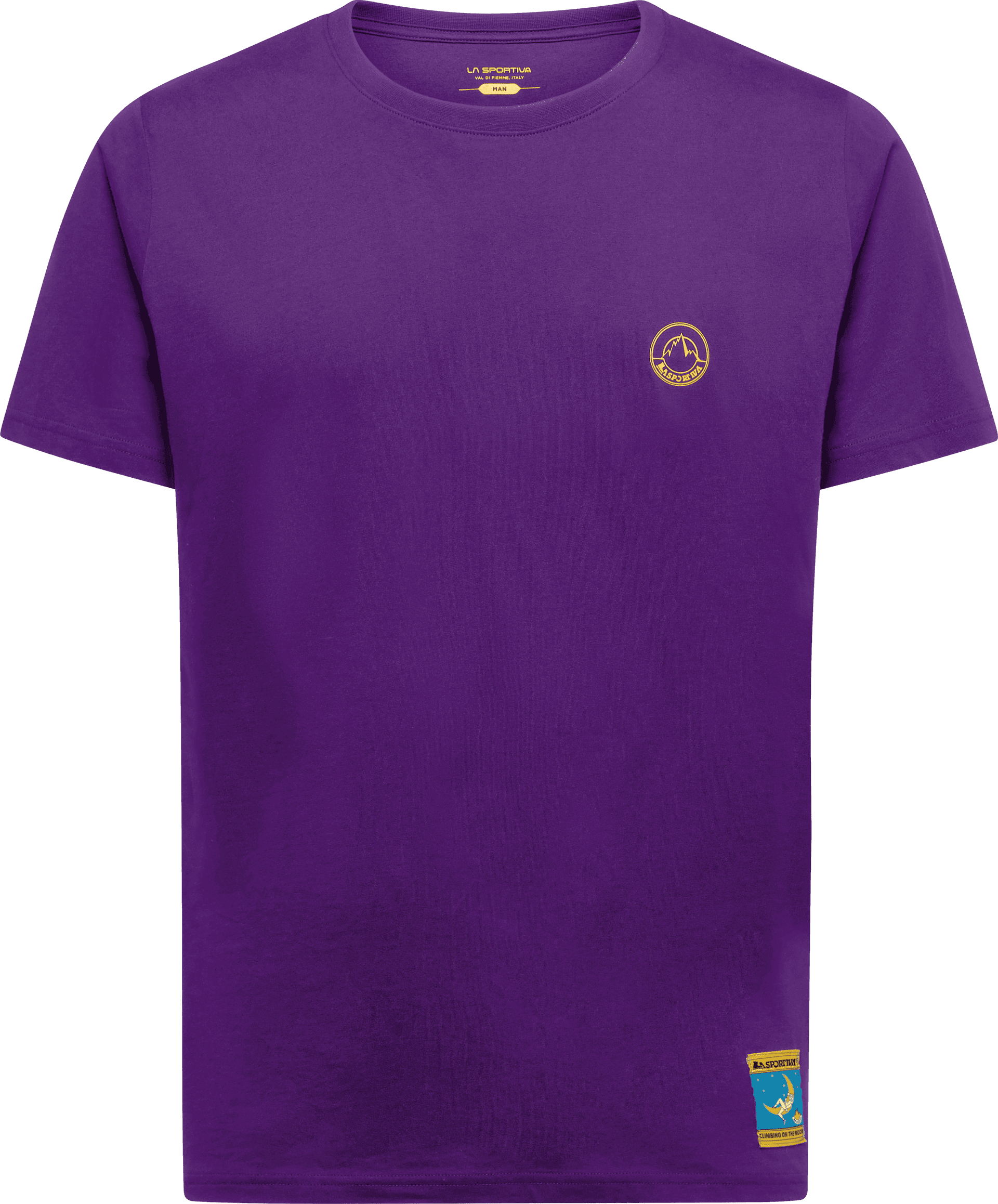 La Sportiva La Sportiva Men's Climbing On The Moon T-Shirt Viola/Giallo