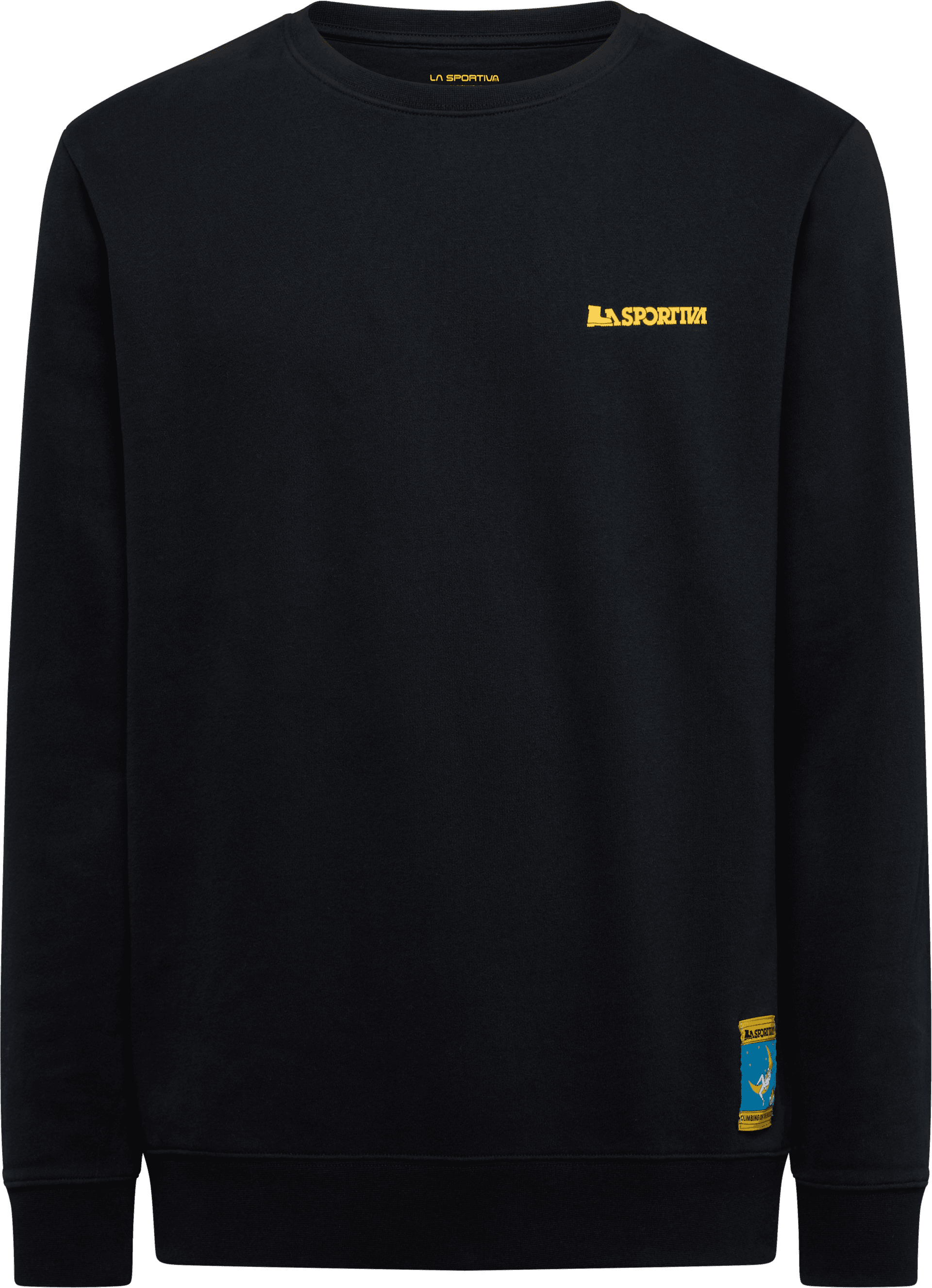 La Sportiva La Sportiva Men's Climbing On The Moon Sweatshirt Nero/Giallo