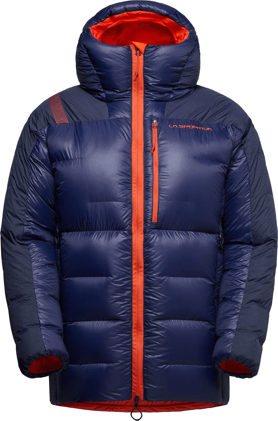 La Sportiva La Sportiva Men's Olympus Tech Down Parka Deep Sea/Cherry Tomato