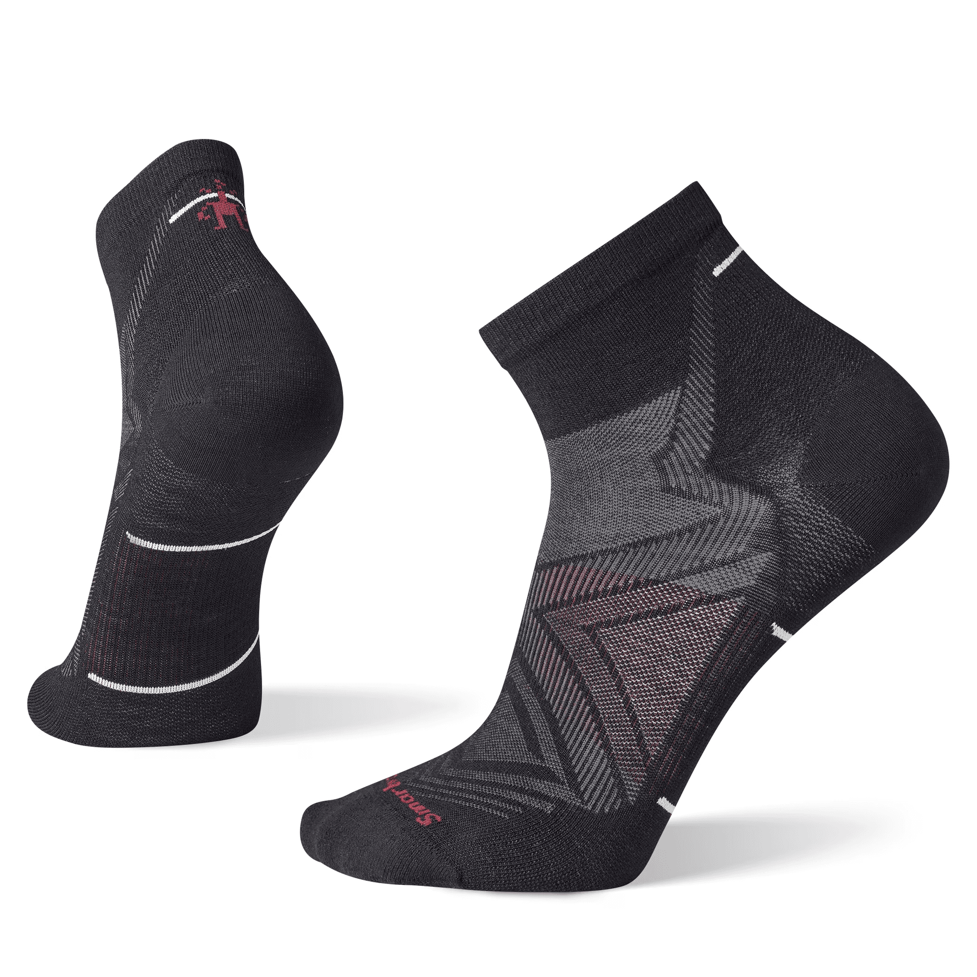 SmartWool Smartwool Unisex Run Zero Cushion Mid Crew Socks Black