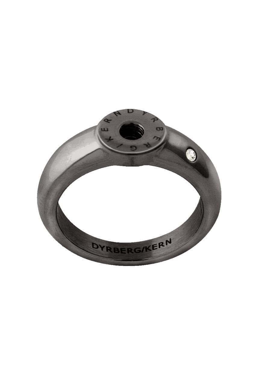 Dyrberg/Kern DYRBERG/KERN RING 3 343084 (Gun Metal, Crystal, I/51)