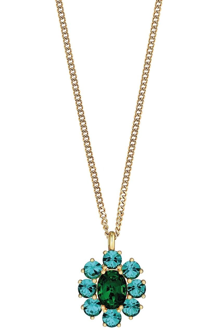 Dyrberg/Kern DYRBERG/KERN CLAUDIA NECKLACE 390078 (Gold, Green, ONESIZE)