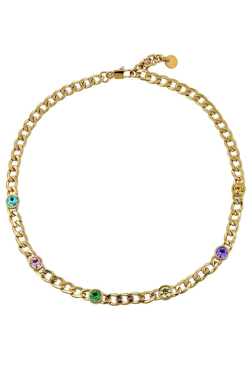 Dyrberg/Kern DYRBERG/KERN AGNESE NECKLACE 390119 (Gold, Rainbow, ONESIZE)