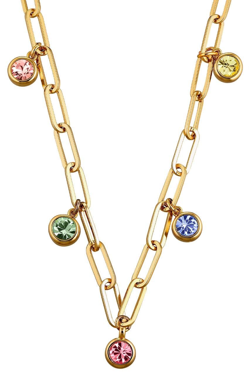 Dyrberg/Kern DYRBERG/KERN LEONA NECKLACE 420125 (Gold, Pastel, ONESIZE)
