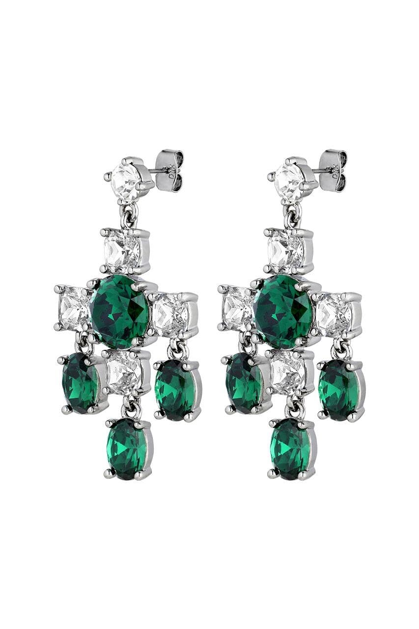 Dyrberg/Kern DYRBERG/KERN LEONORA EARRING 430072 (Silver, Green, ONESIZE)