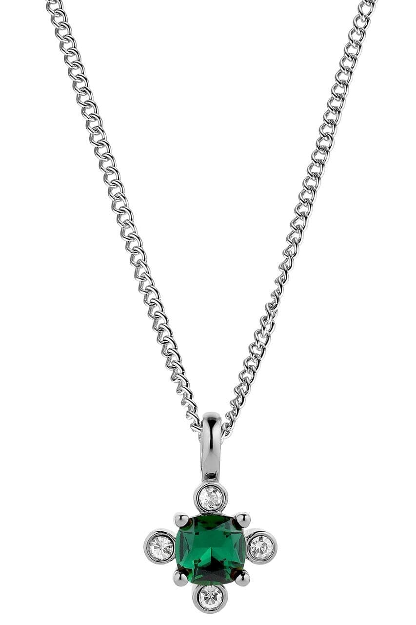 Dyrberg/Kern DYRBERG/KERN RIMINI NECKLACE 430111 (Silver, Green, ONESIZE)