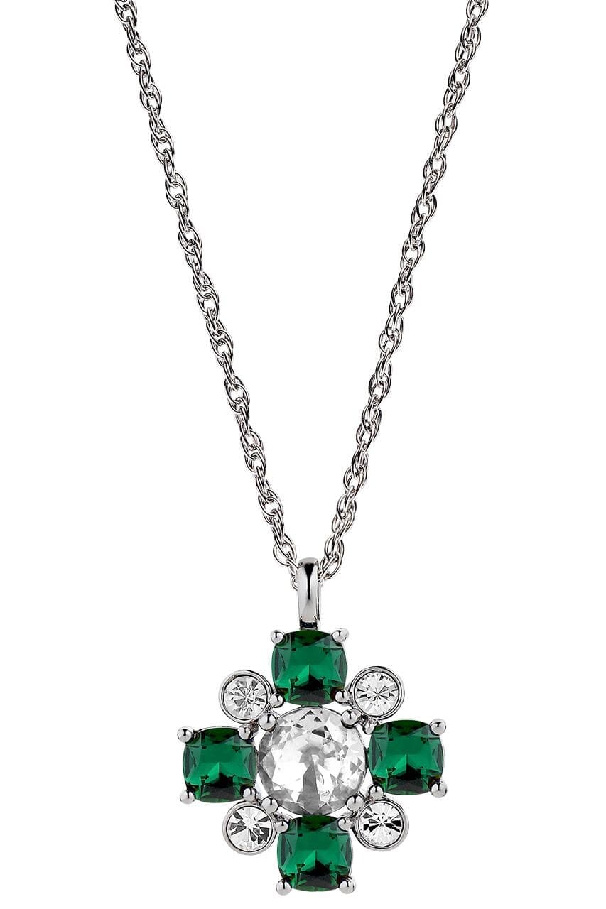 Dyrberg/Kern DYRBERG/KERN SASSI NECKLACE 430065 (Silver, Green, ONESIZE)
