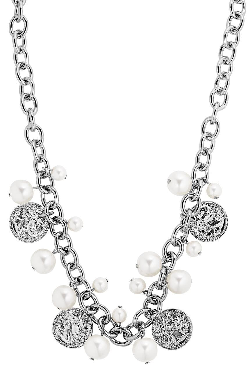 Dyrberg/Kern DYRBERG/KERN PENELOPE HALSKÆDE 440115 (Silver, White, ONESIZE)