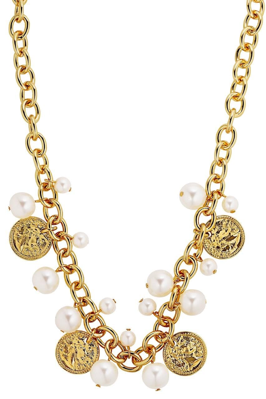 Dyrberg/Kern DYRBERG/KERN PENELOPE HALSKÆDE 440114 (Gold, White, ONESIZE)