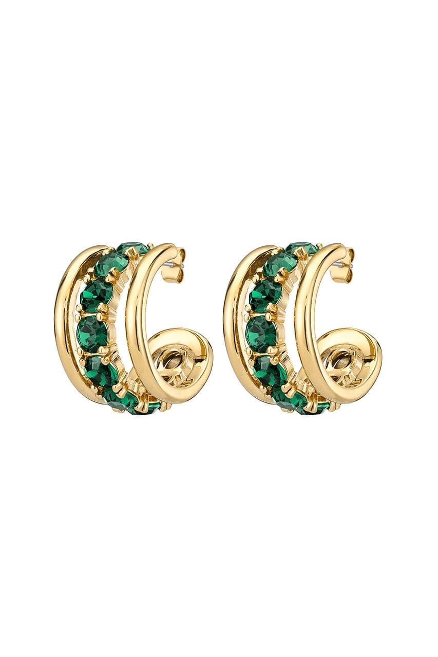 Dyrberg/Kern DYRBERG/KERN HELENØRERING 450091 (Gold, Green, ONESIZE)