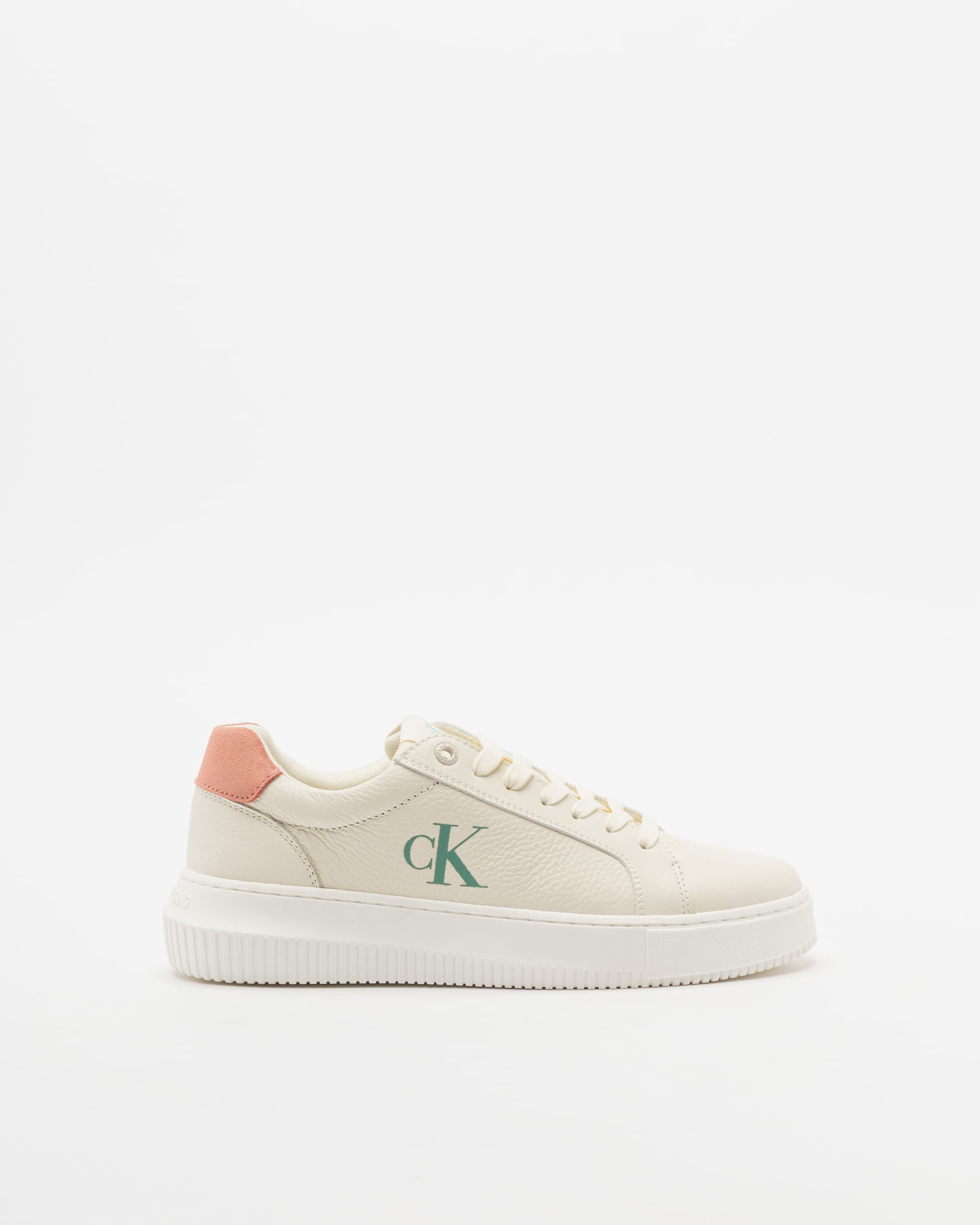 Calvin Klein Jeans Sapatilhas brancas Calvin Klein Jeans Chunky Cupsole Low Laceup Bege
