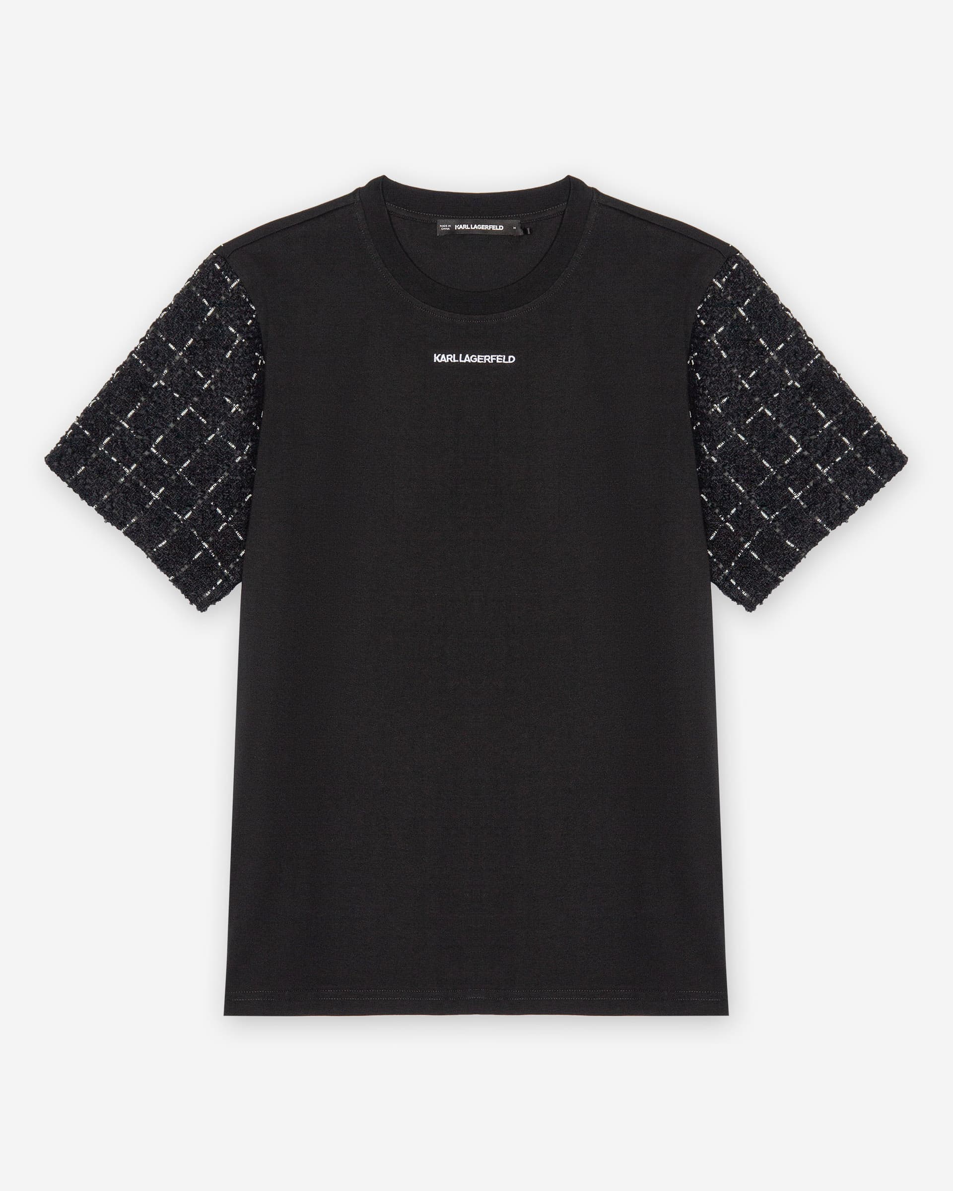 Karl Lagerfeld T-shirt Karl Lagerfeld Logo Boucle Relaxed Preto