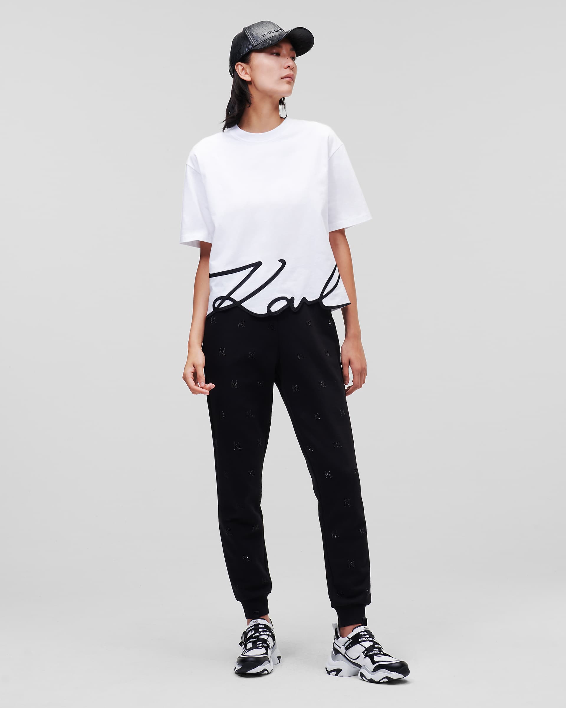 Karl Lagerfeld T-shirt Karl Lagerfeld Karl Signature Hem Branco