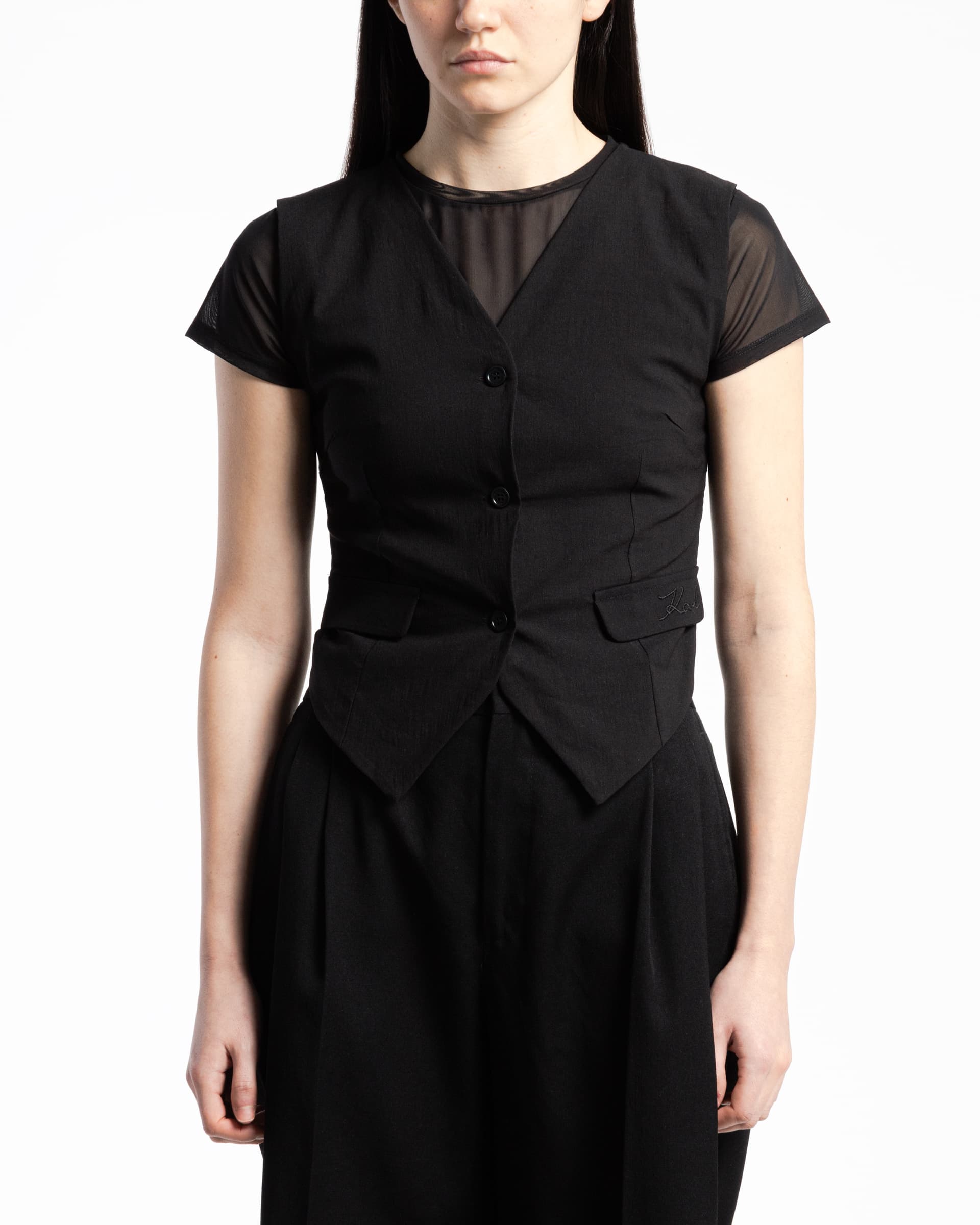 Karl Lagerfeld Camisa manga curta Karl Lagerfeld 240W1708 Preto