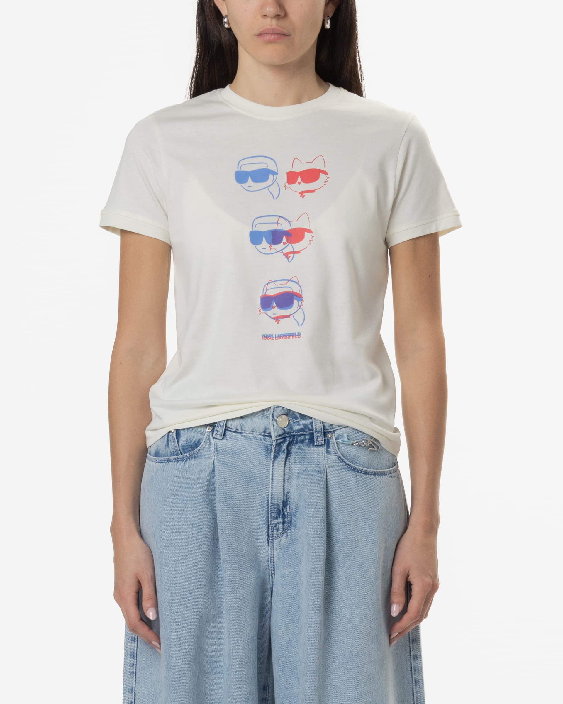 Karl Lagerfeld T-shirt Karl Lagerfeld A2W17112 Branco