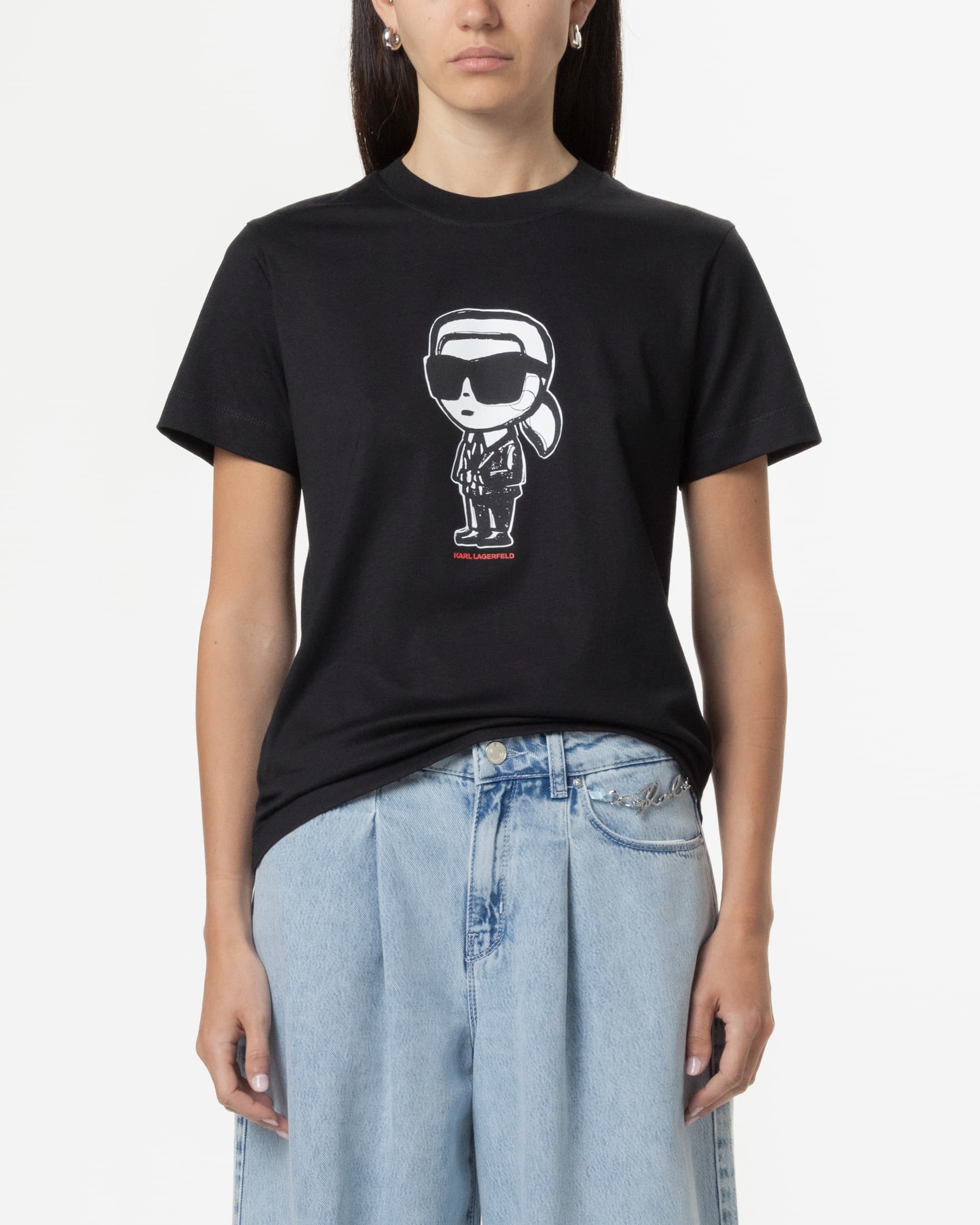 Karl Lagerfeld T-shirt Karl Lagerfeld A1W17126 Preto