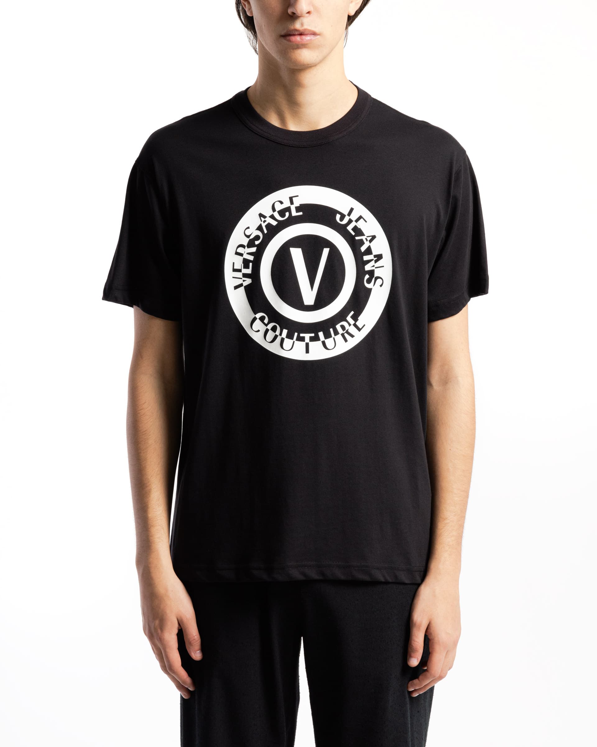 Versace Jeans Couture T-shirt Versace Jeans Couture 76GAHT06 Preto