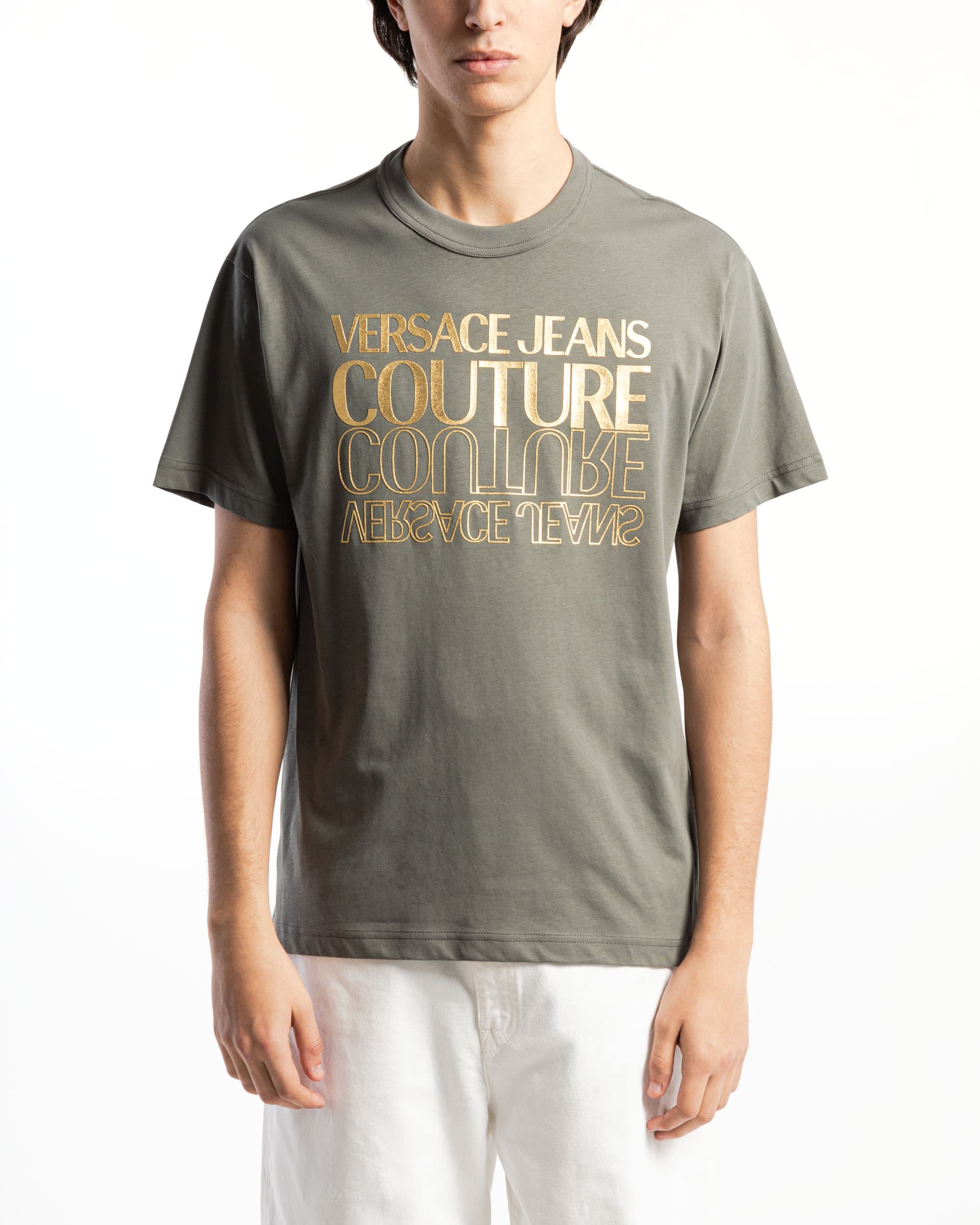 Versace Jeans Couture T-shirt Versace Jeans Couture 76GAHT10 Verde