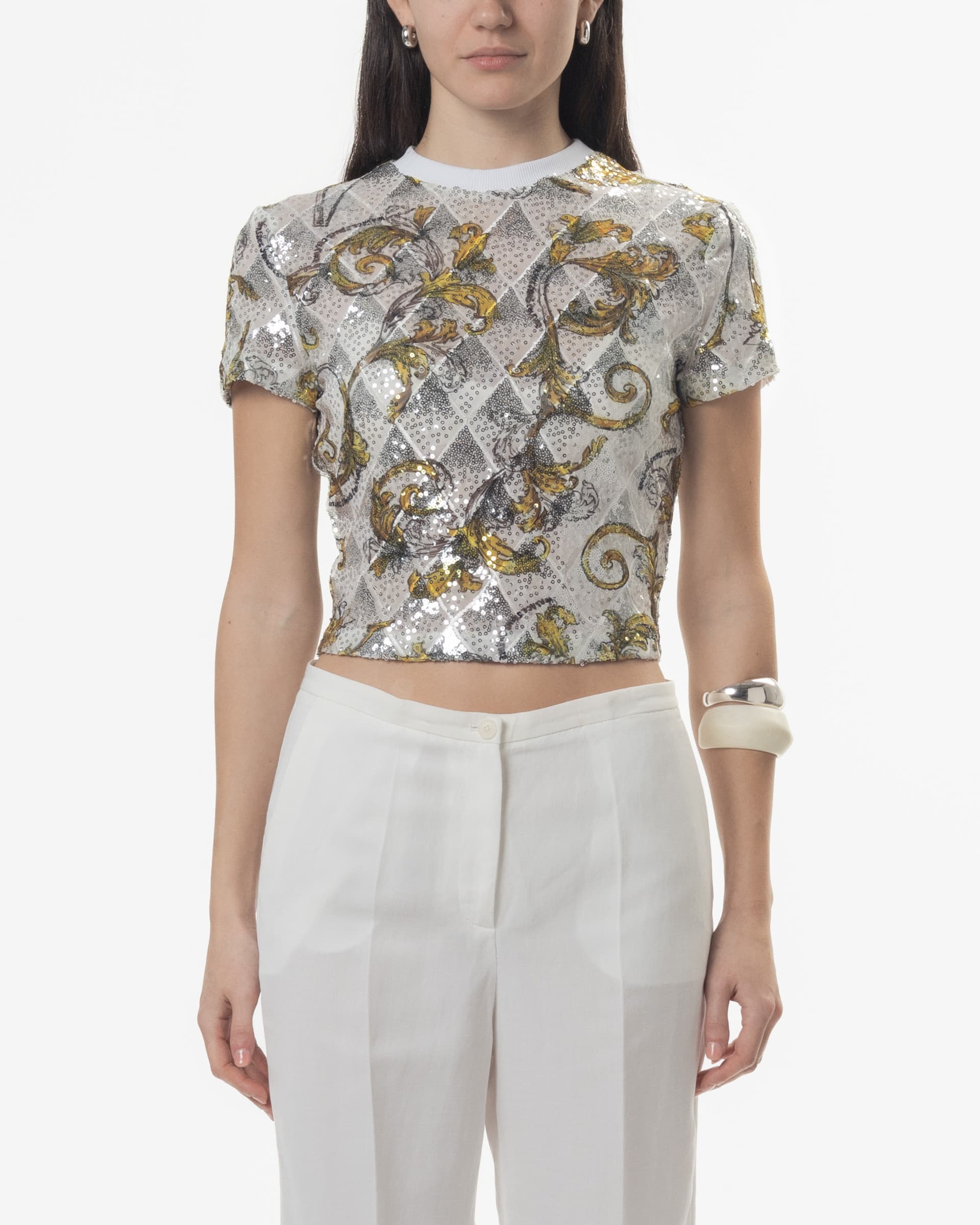 Versace Jeans Couture T-shirt Versace Jeans Couture 78HAH602 Branco