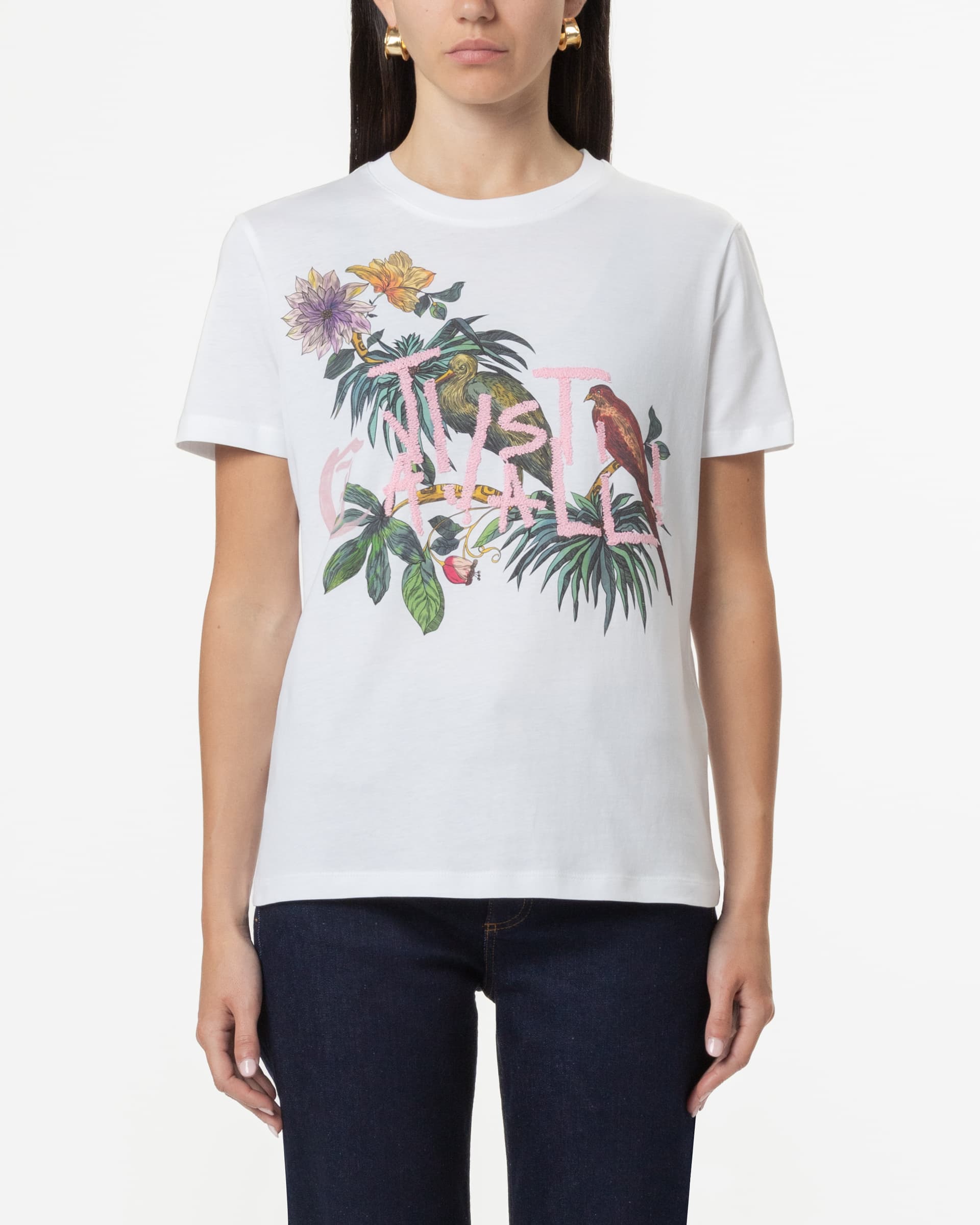 Just Cavalli T-shirt Just Cavalli 78PAHA01 Branco